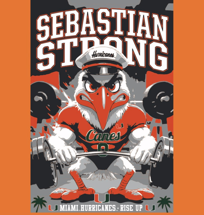Miami Hurricanes Sebastian Strong T-Shirt - Orange