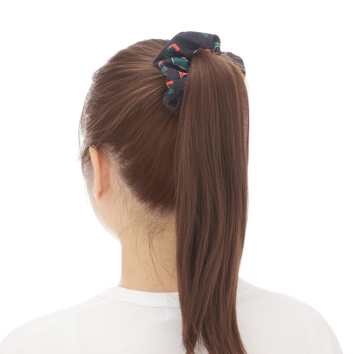 Miami Hurricanes ZooZatz Women's Scrunchie w/Print all Over - Black