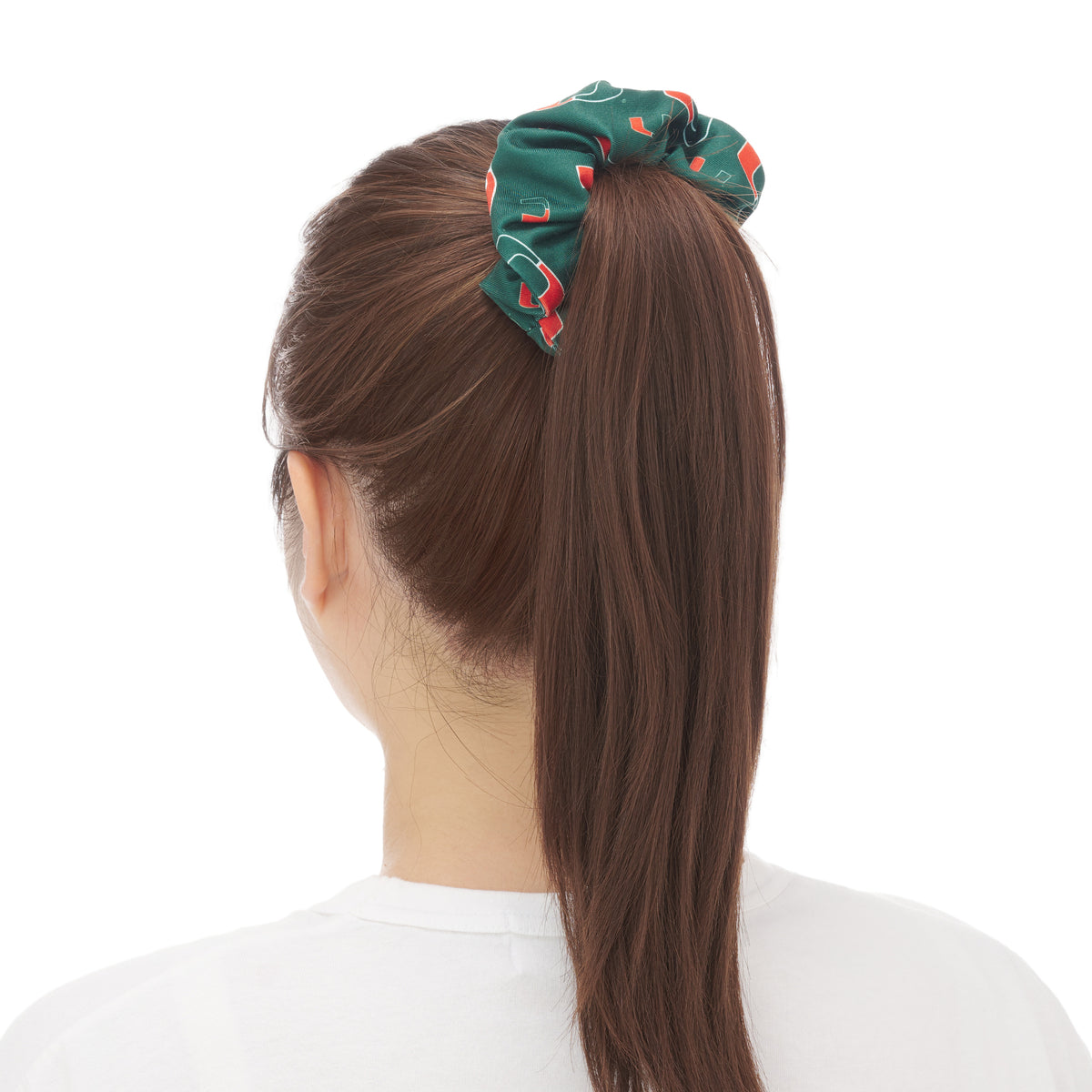 Miami Hurricanes ZooZatz Women's Scrunchie w/Print all Over - Green