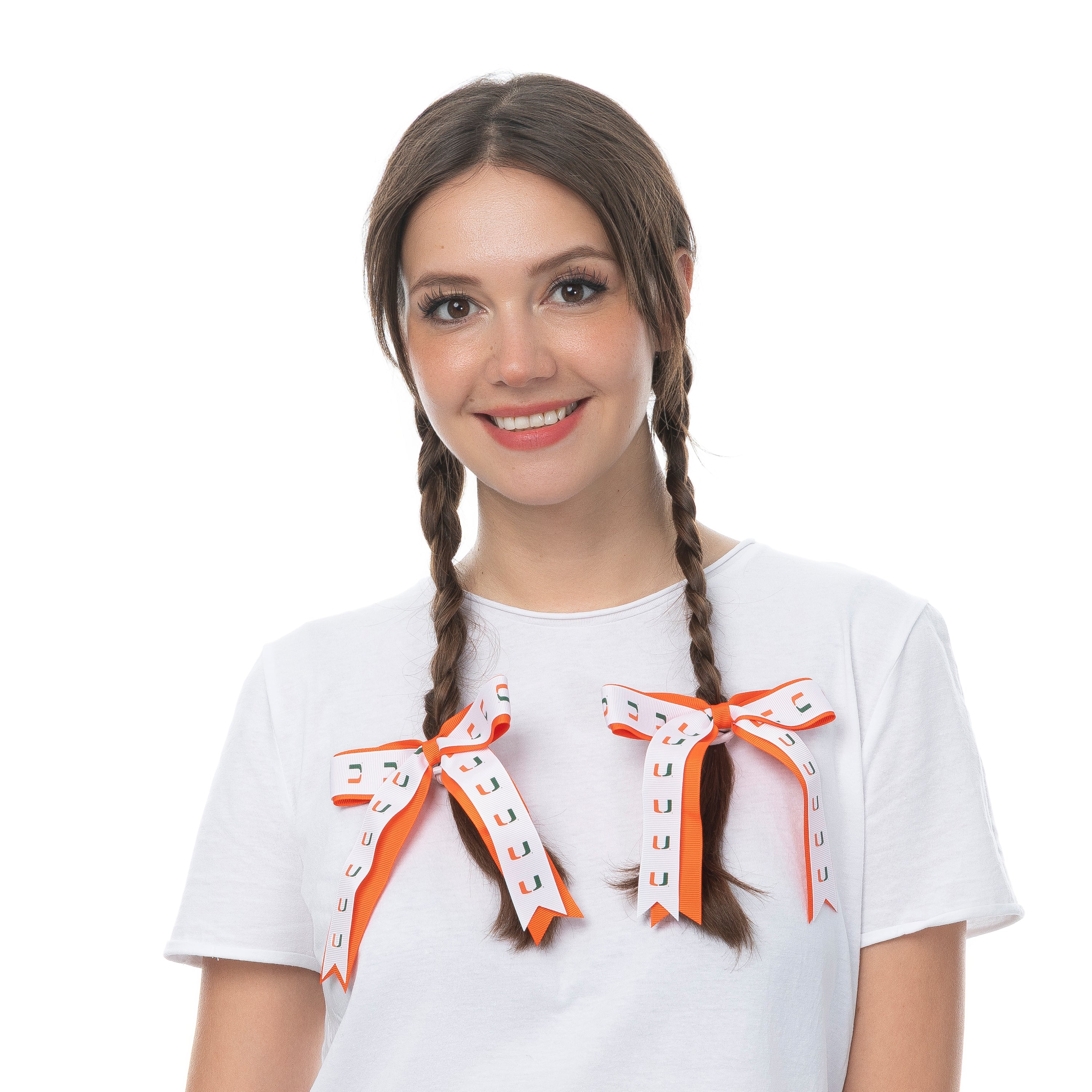 Miami Hurricanes Zoozatz Ribbon Tie 2 pk - Orange