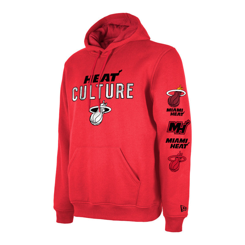 Miami Heat New Era 2023 Heat Culture City Edition Pullover Hoodie - Red