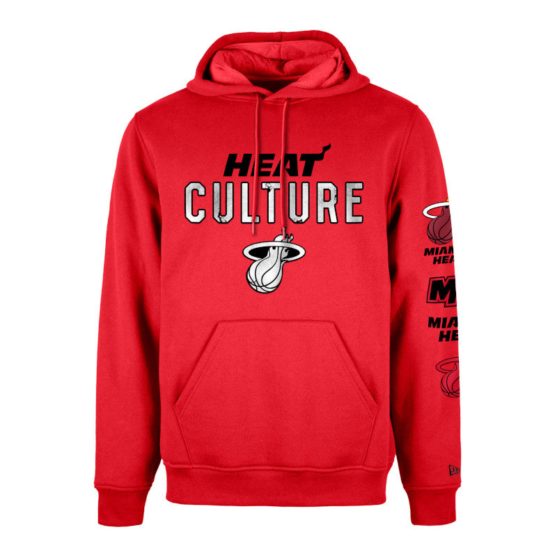 Miami Heat New Era Heat Culture City Edition Pullover Hoodie - Red