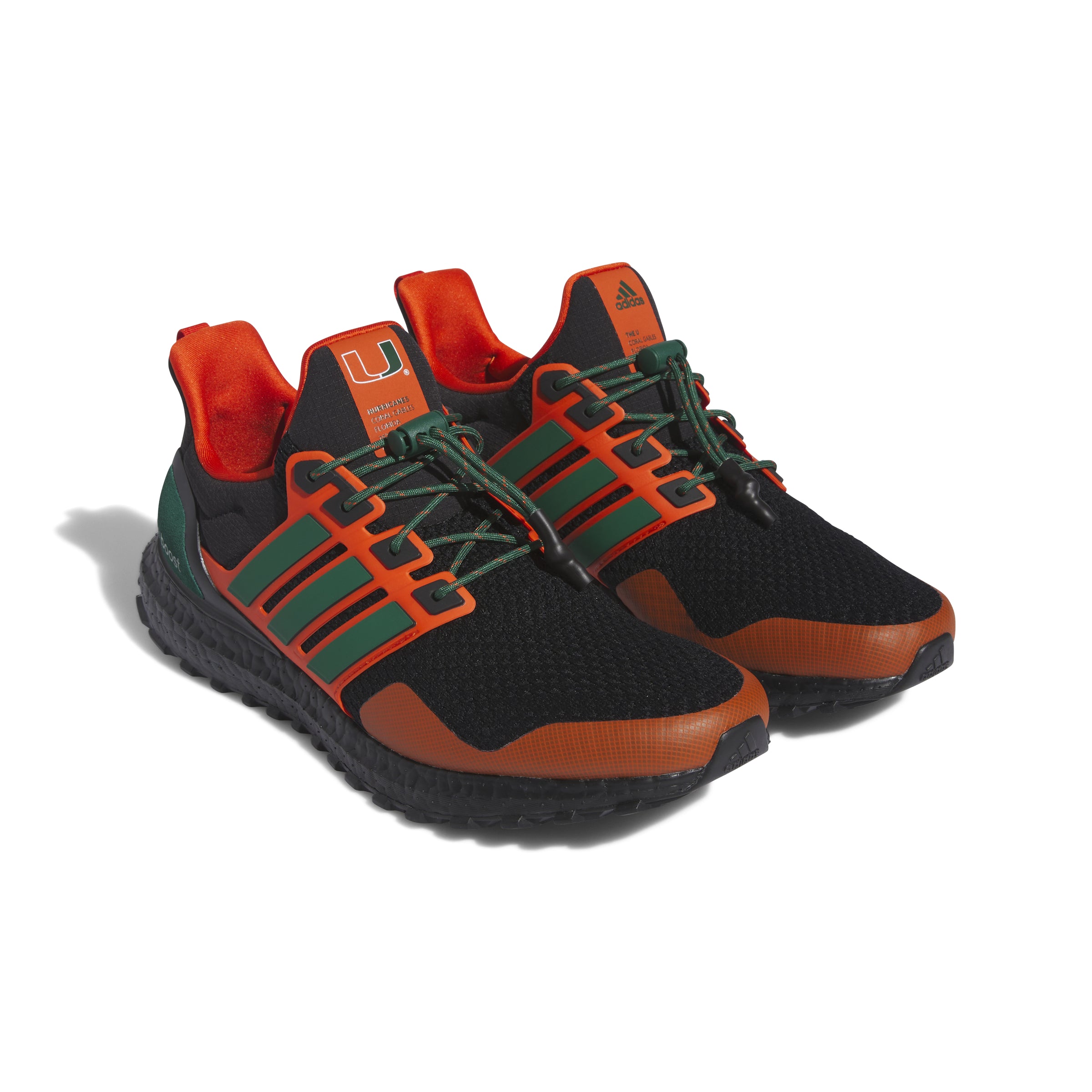 Miami Hurricanes adidas Ultraboost 1.0 Shoes / Sneakers - Black/Orange