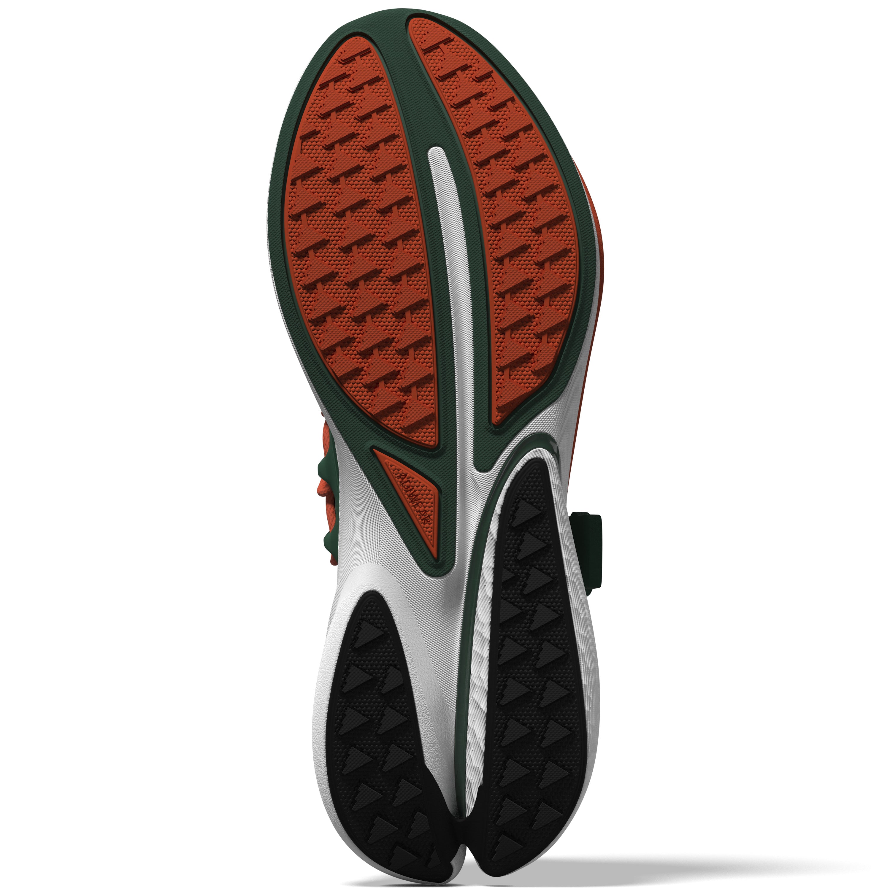 Miami Hurricanes adidas 2024 AlphaBoost V2 Shoes - White/Orange