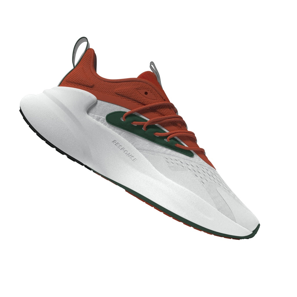 Miami Hurricanes adidas 2024 AlphaBoost V2 Shoes - White/Orange