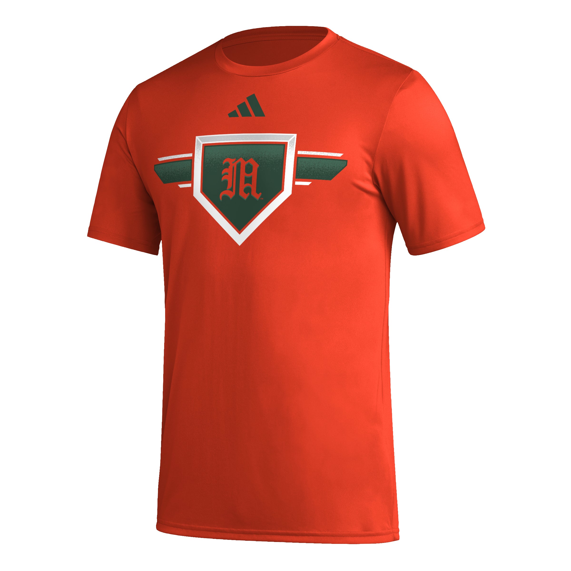 Miami Hurricanes adidas Baseball Diamond Pregame Aeroready T-Shirt - Orange