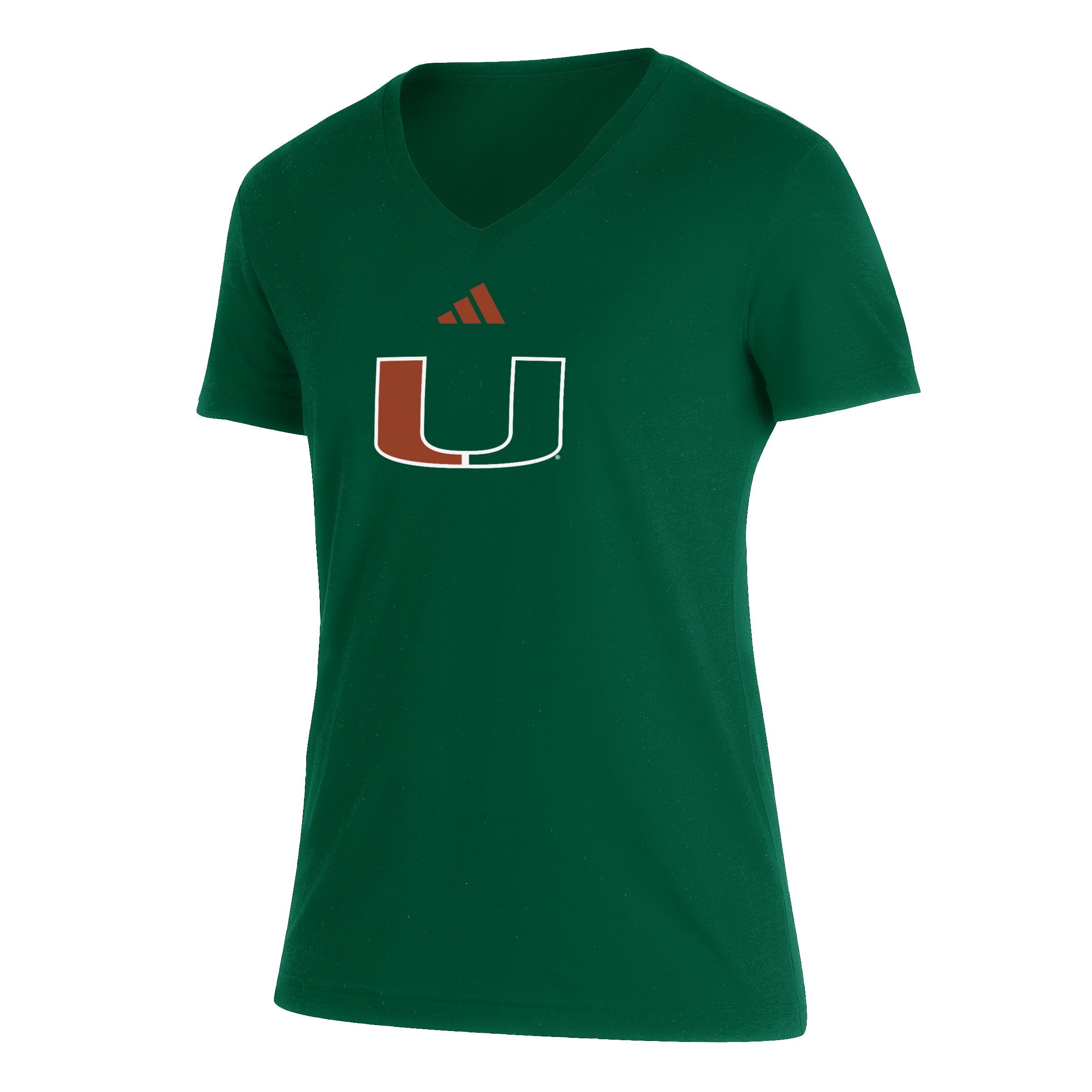 Miami Hurricanes adidas 2024 Women's Primary Logo Tri-Blend T-Shirt - Green