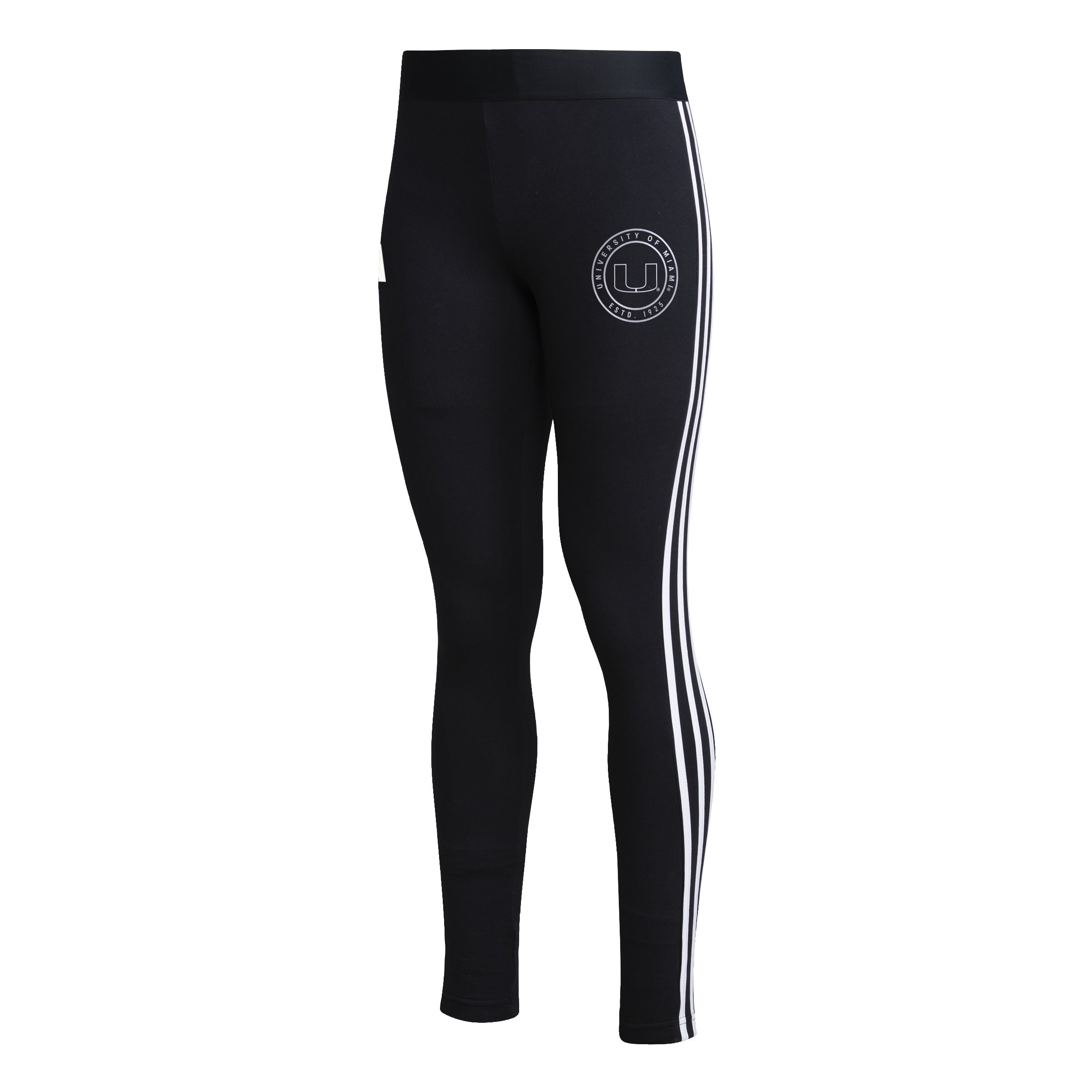 Miami Hurricanes adidas Women's Fresh Tight Pants - Black