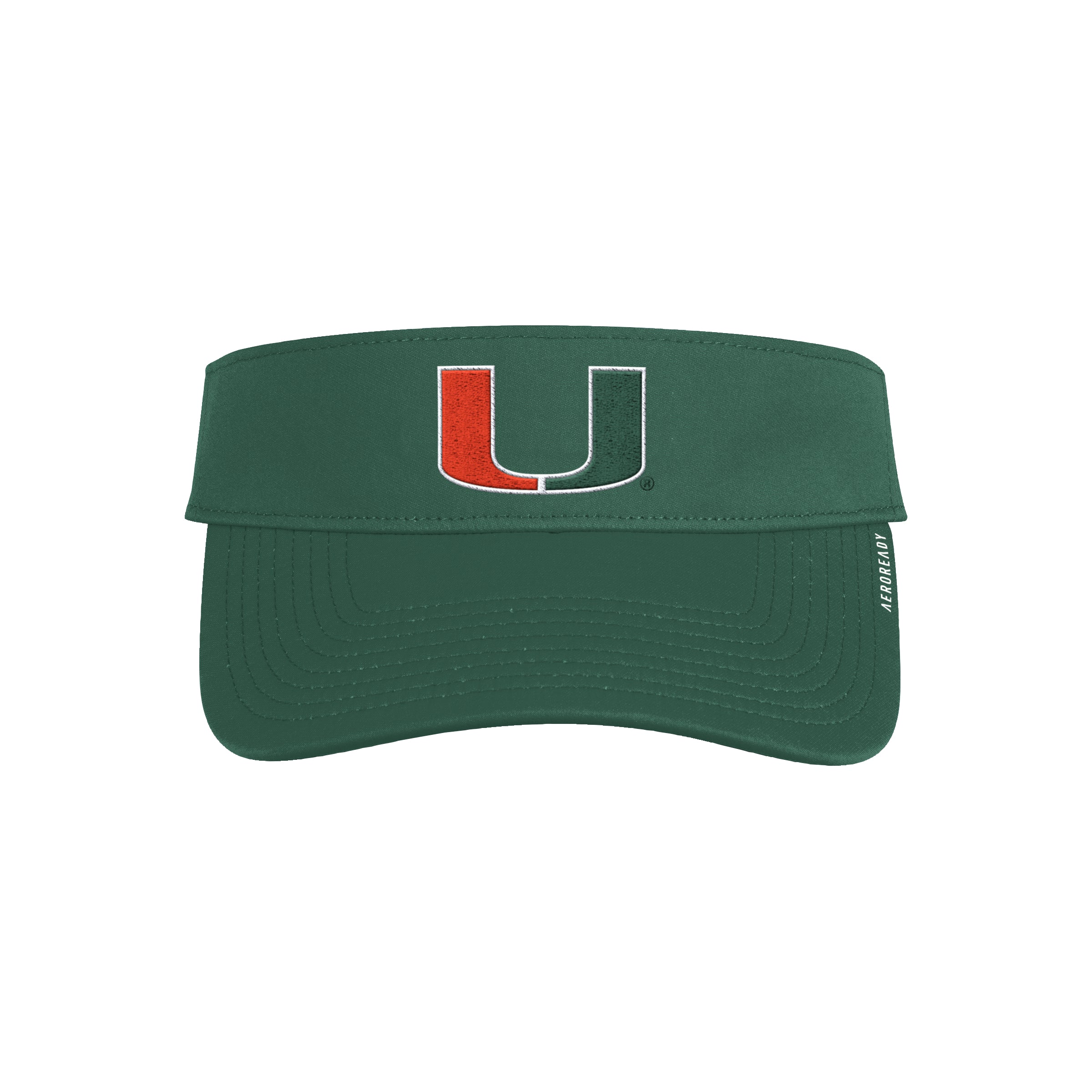Miami Hurricanes adidas Adjustable Thin Visor - Green