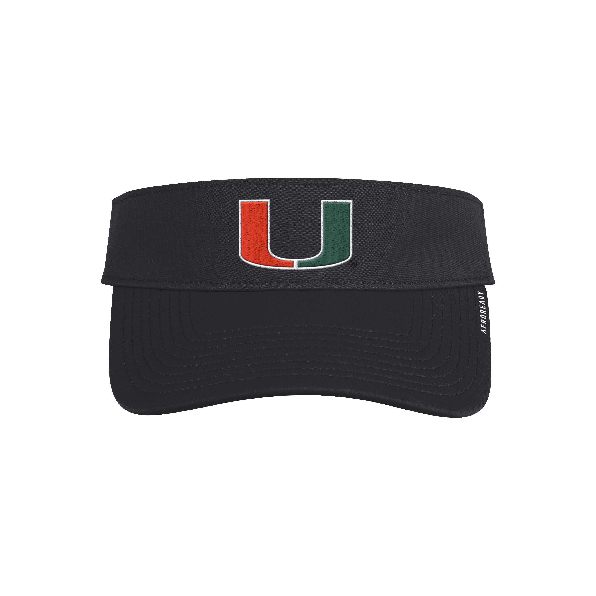Miami Hurricanes adidas Adjustable Thin Visor - Black