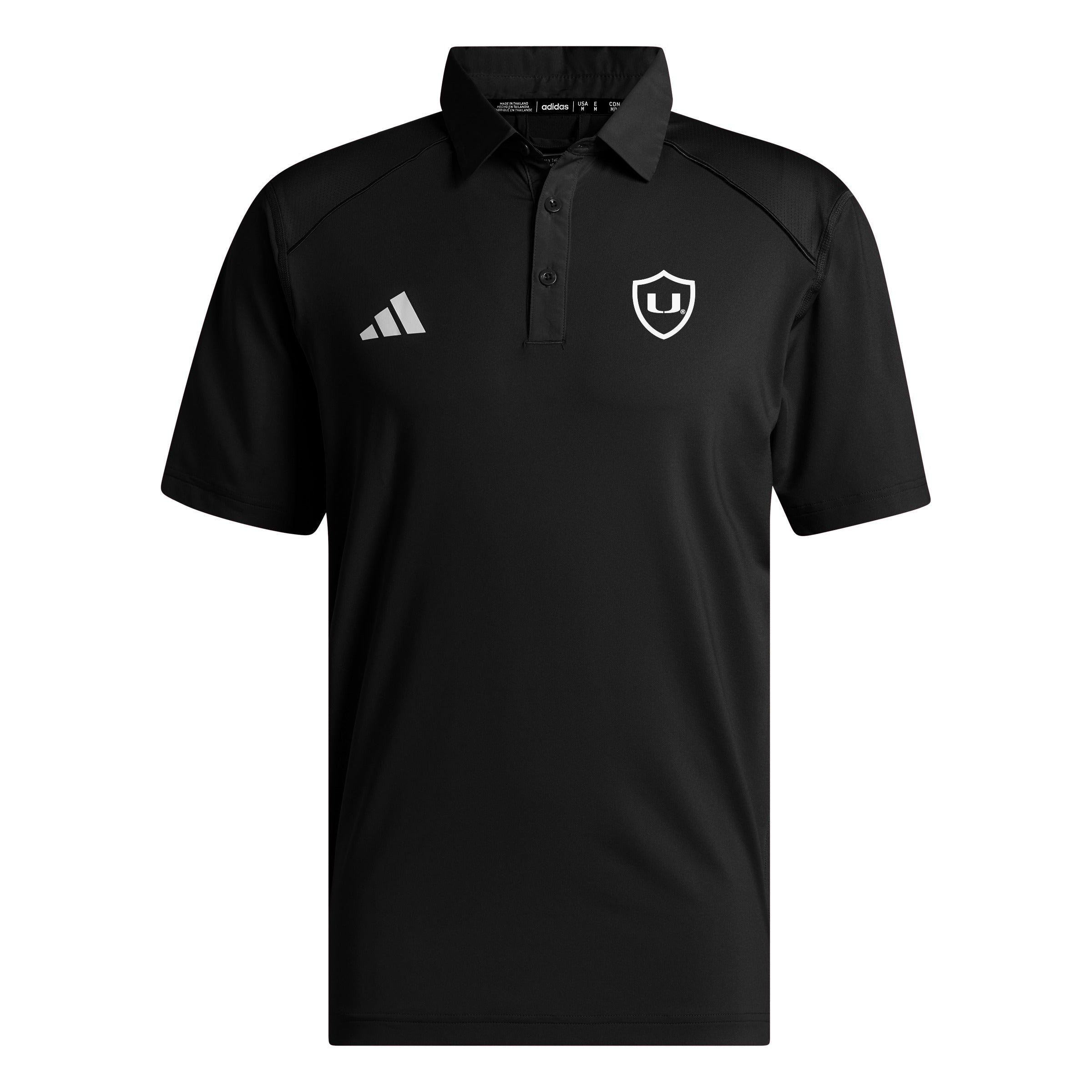 Miami Hurricanes adidas Ghost Coaches Aeroready Polo - Black