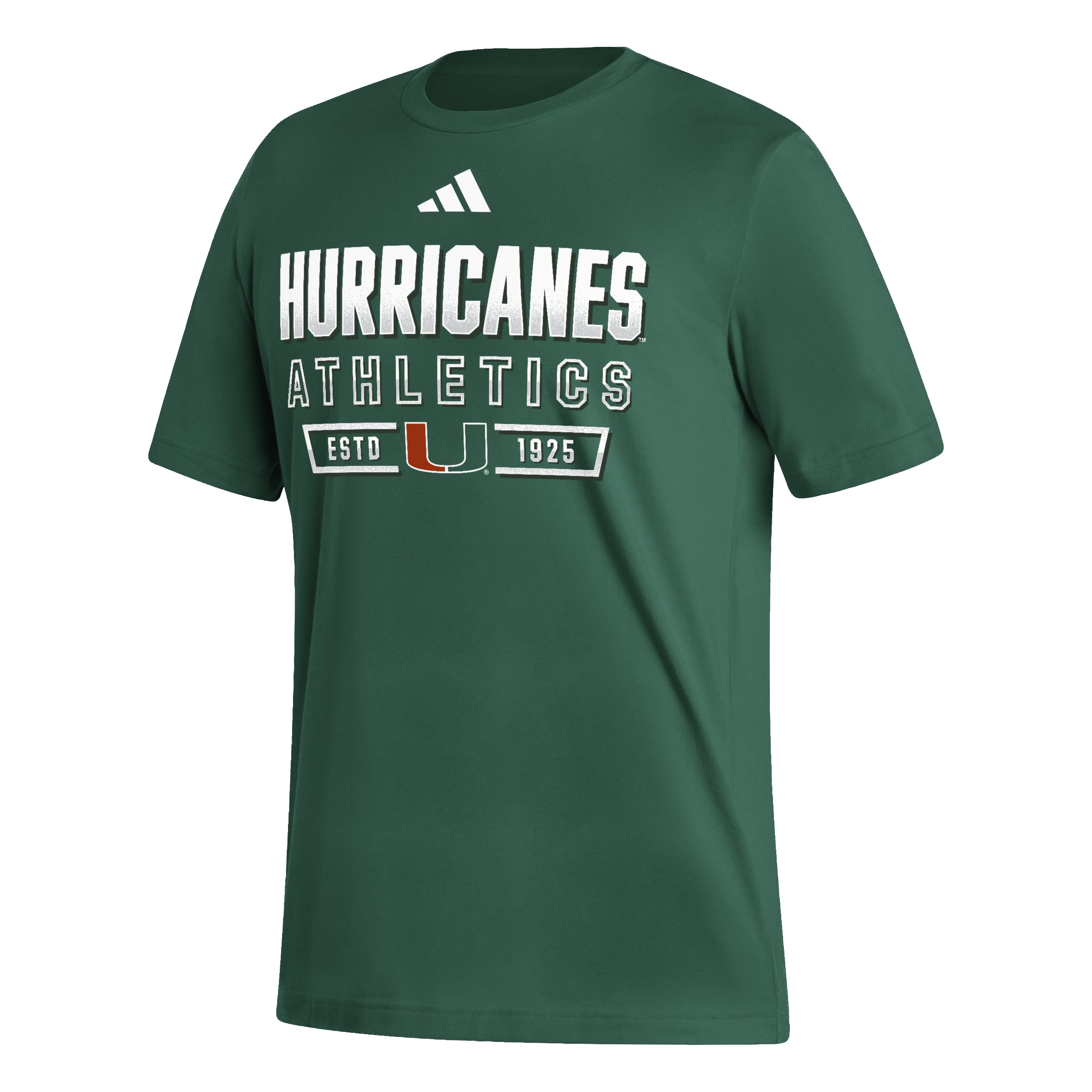 Miami Hurricanes adidas Head of Class  Athletics Fresh T-Shirt - Green