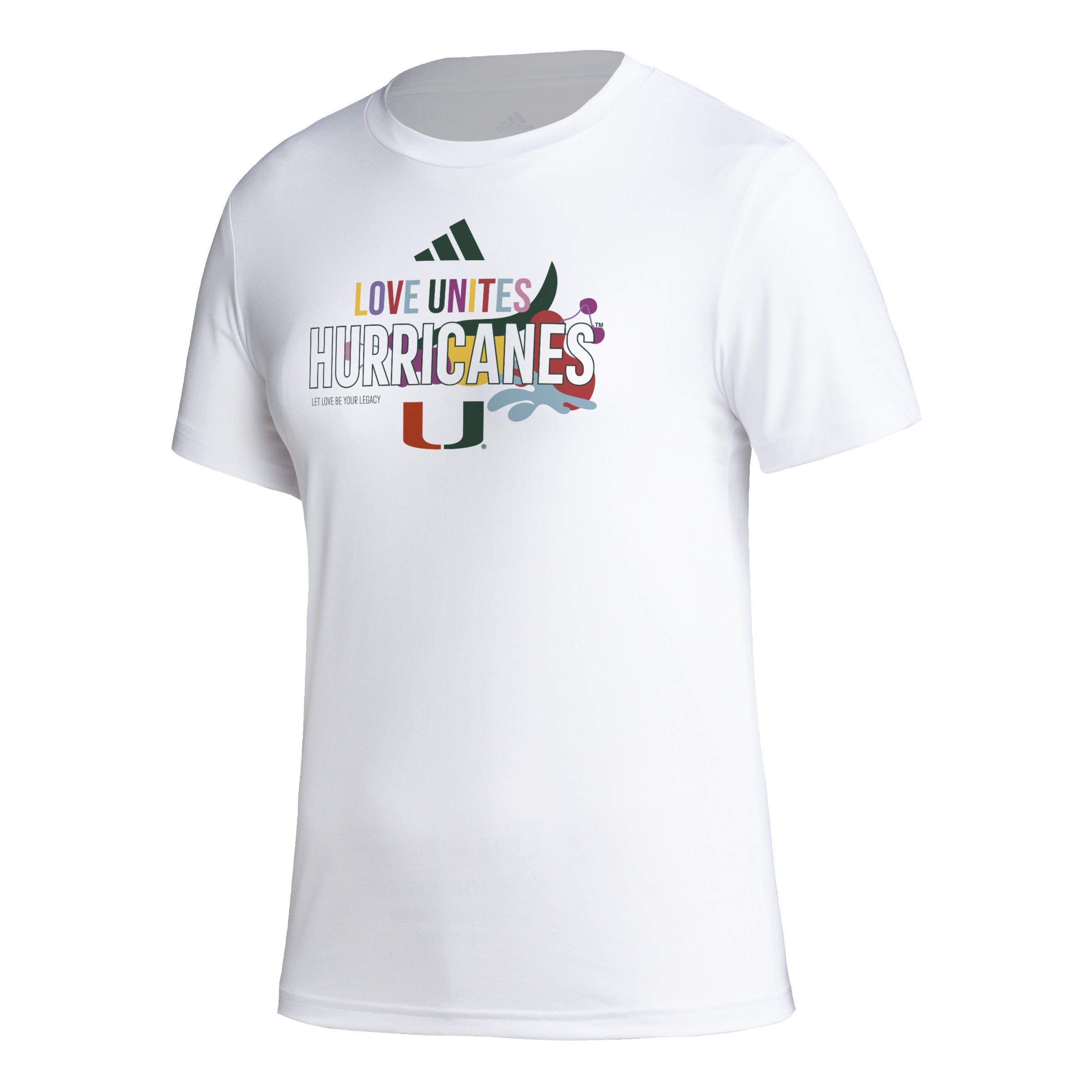 Miami Hurricanes adidas Women's x Rich Love Unites Pregame T-Shirt - White