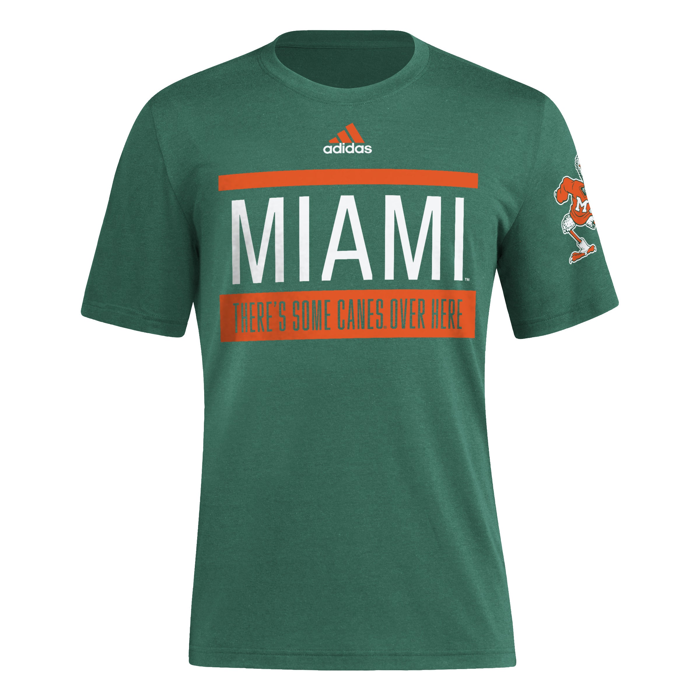 Miami Hurricanes adidas Slogan Tri-Blend T-Shirt - Green