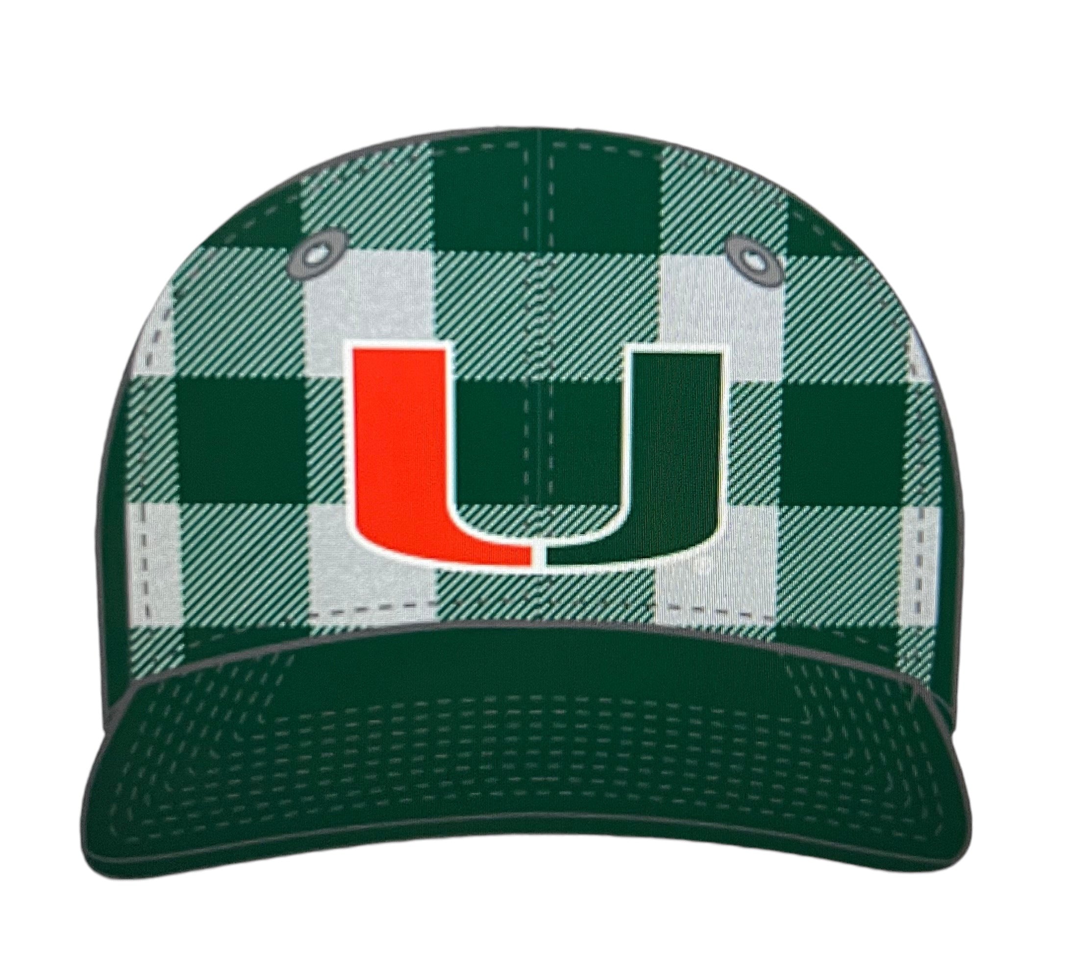 Miami Hurricanes TOW Jack Flannel Adjustable Hat - Green