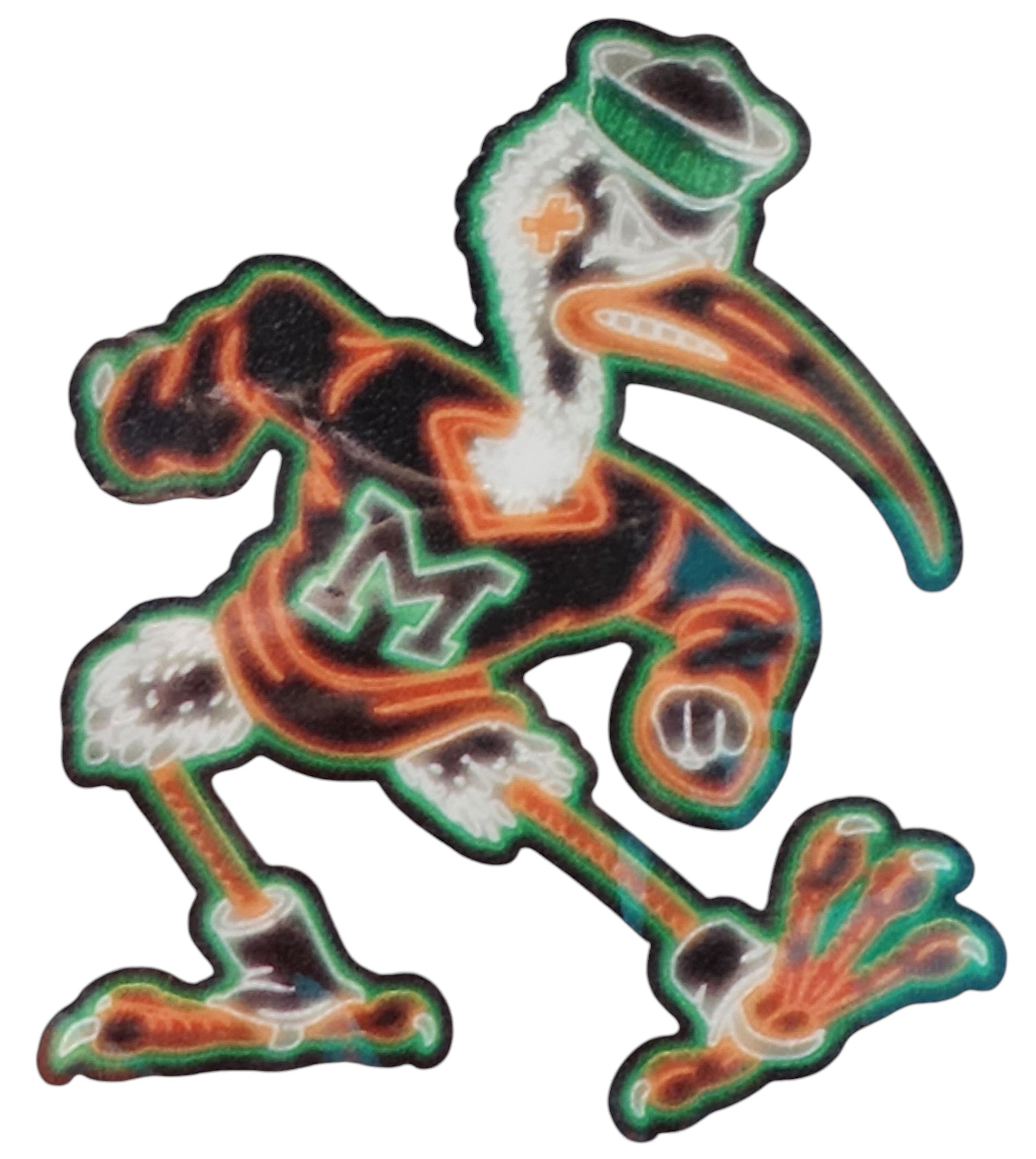 Miami Hurricanes Neon Vault Sebastian Ibis Decal
