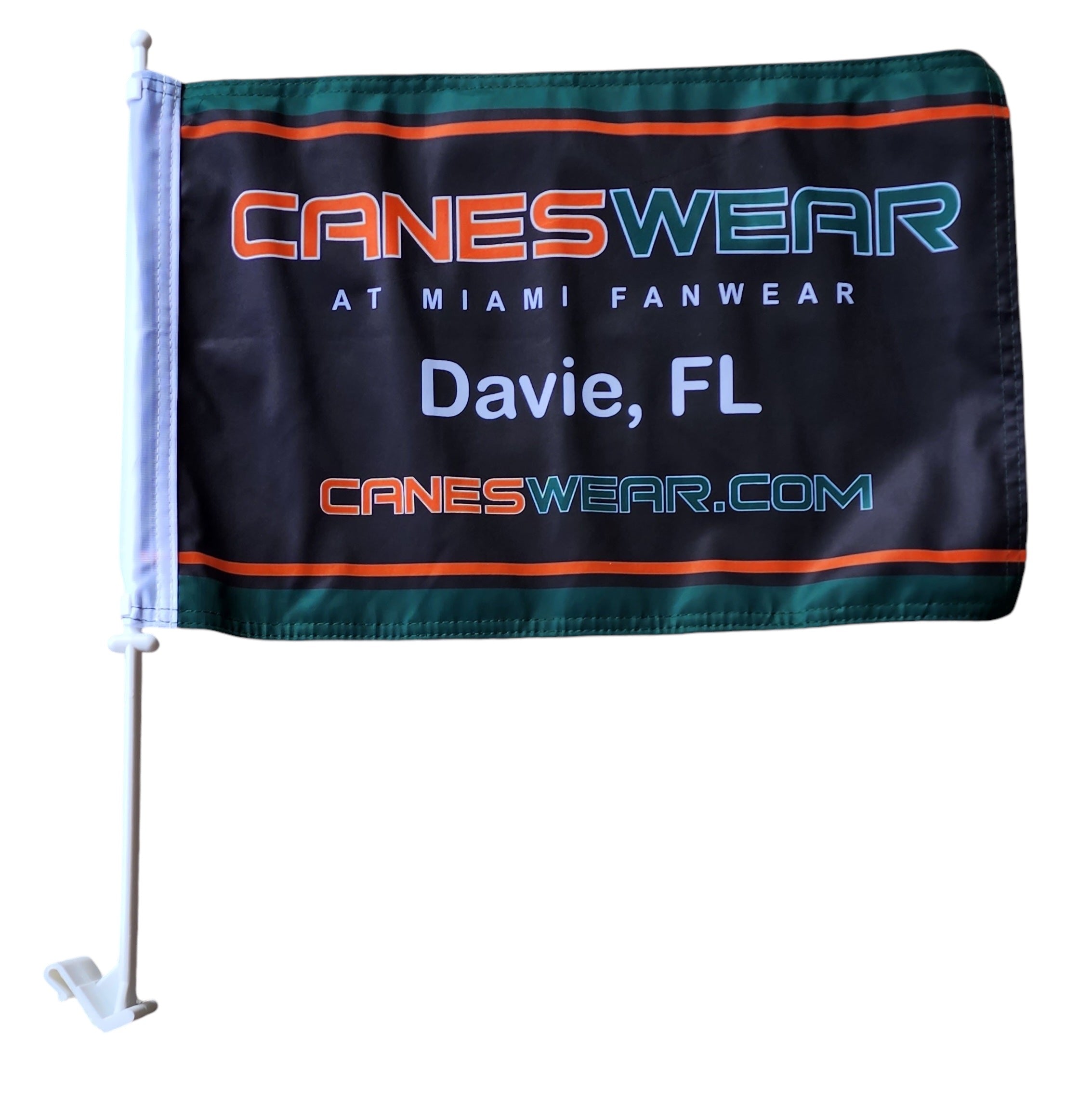 CanesWear Car Flag 11" x 16" - Black