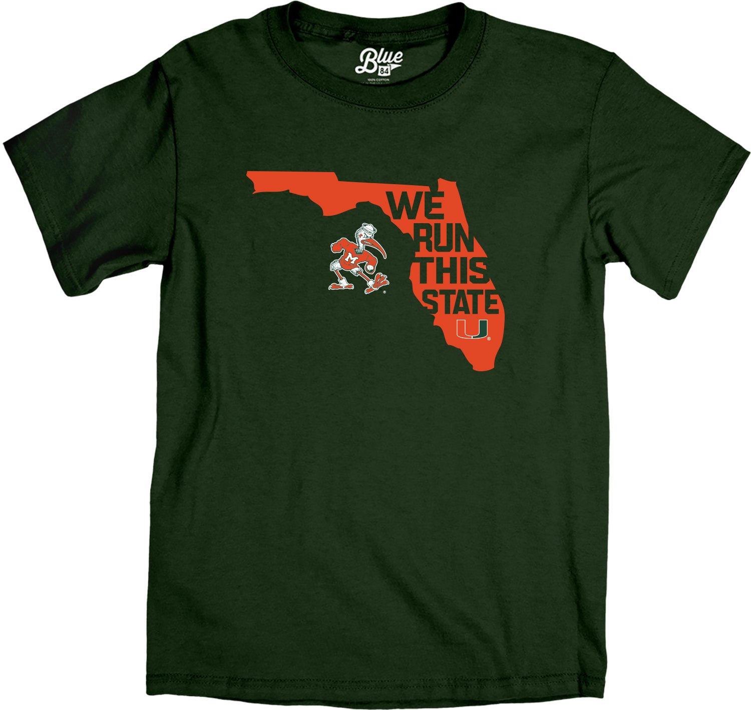 Miami Hurricanes We Run This State T-Shirt - Green