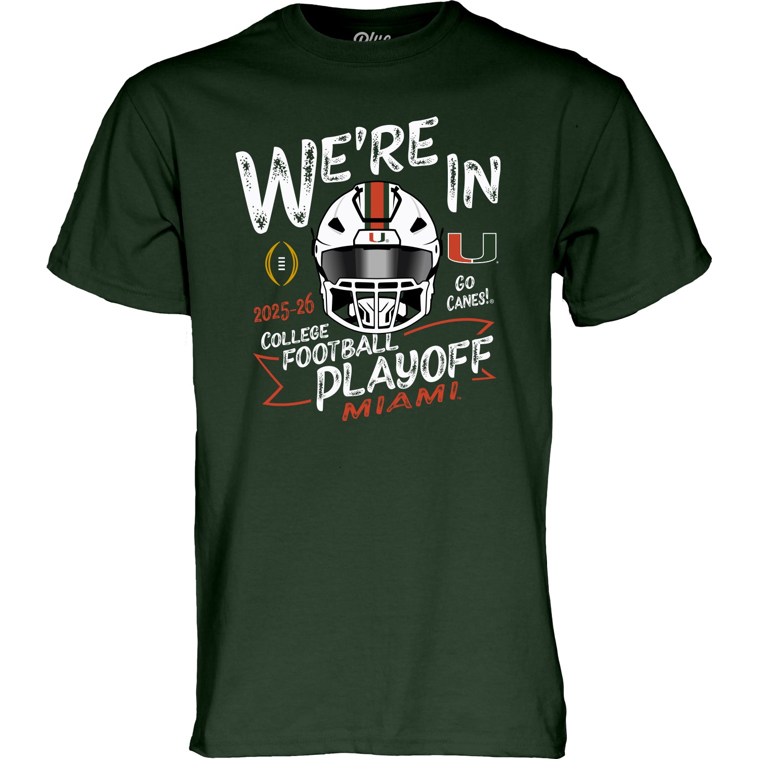 Pre-Order Miami Hurricanes 2025 Men's CFP T-Shirt - Green