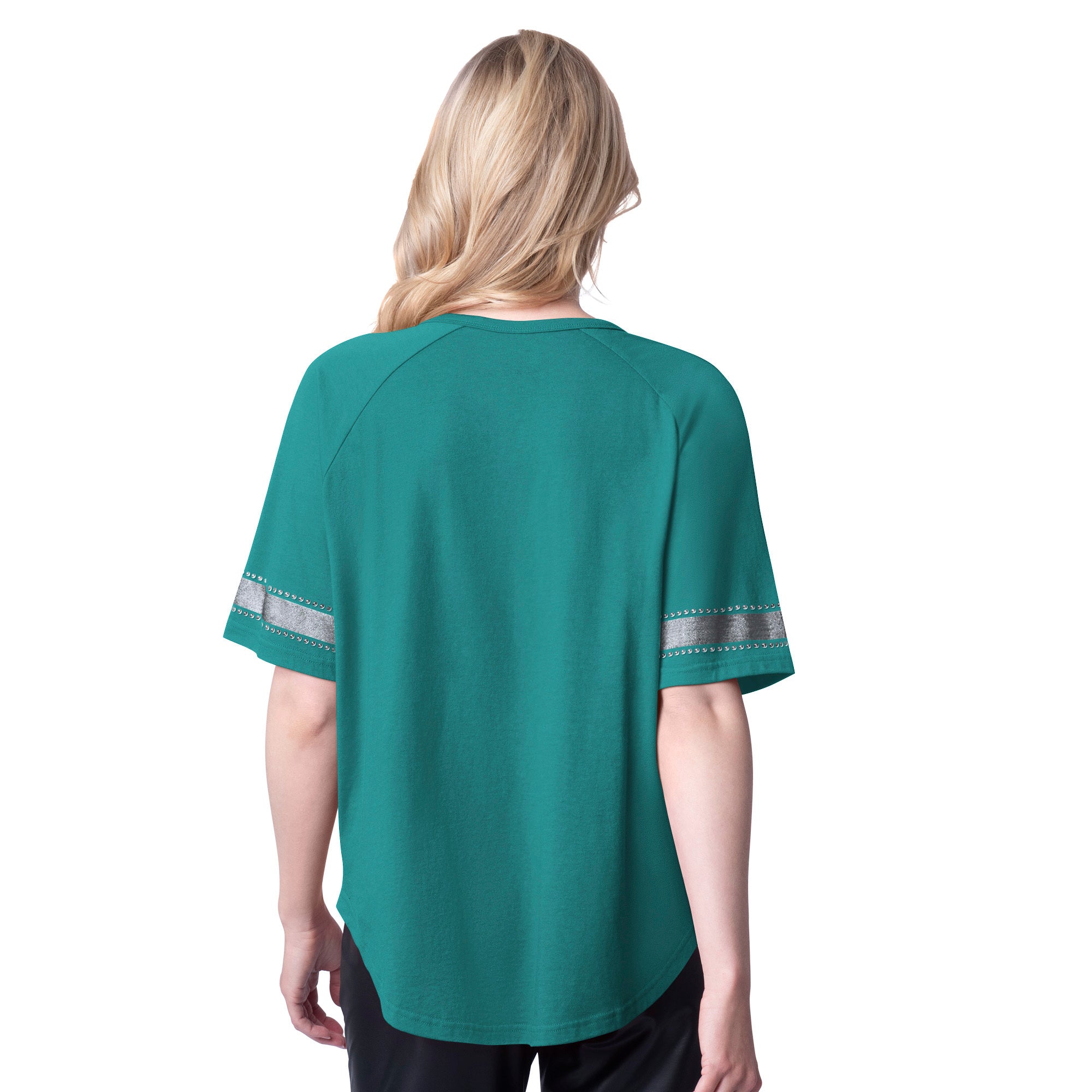 Miami Dolphins Glll Women's V-Neck T-Shirt - Aqua