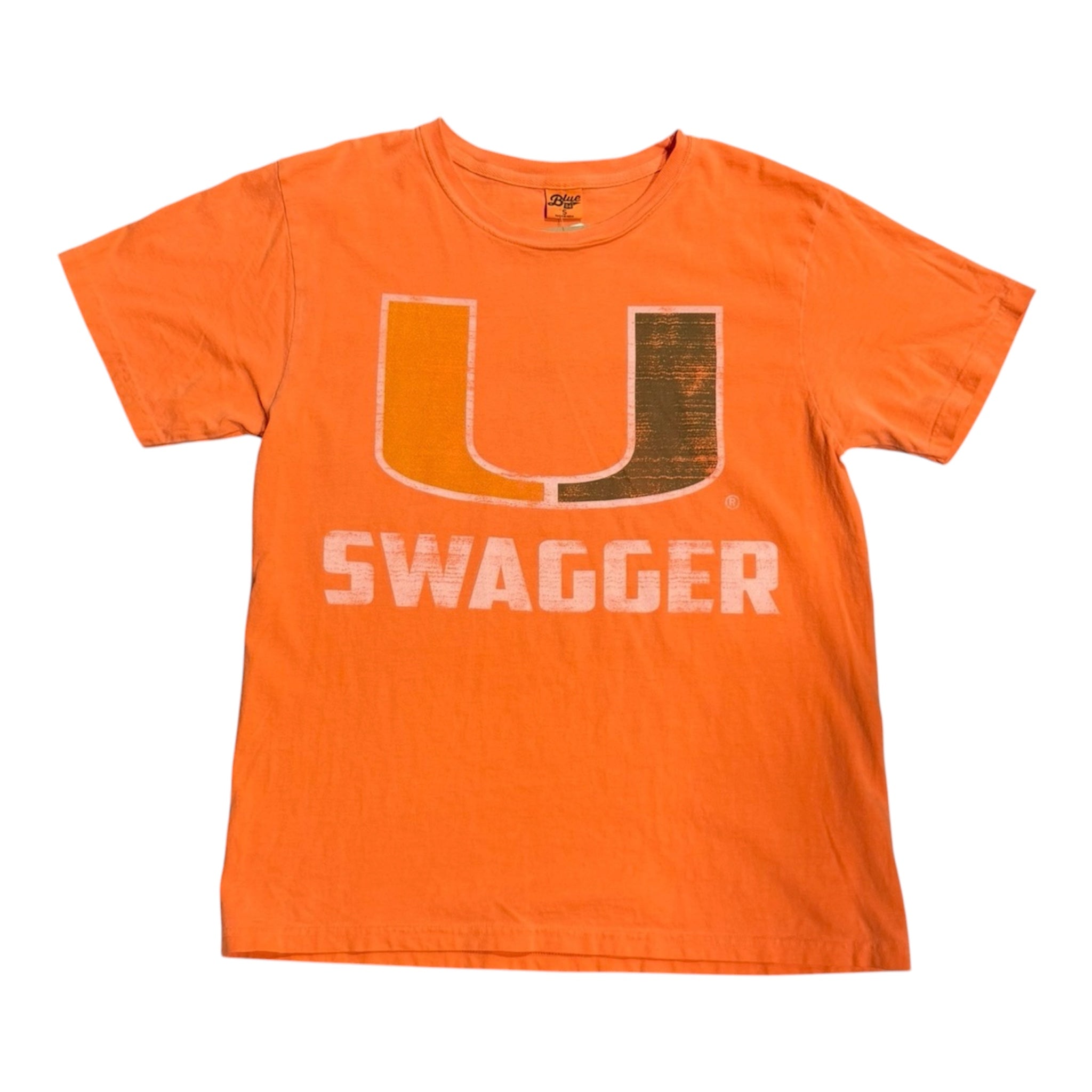 Miami Hurricanes Oversized U Swagger Dyed T-Shirt - Orange