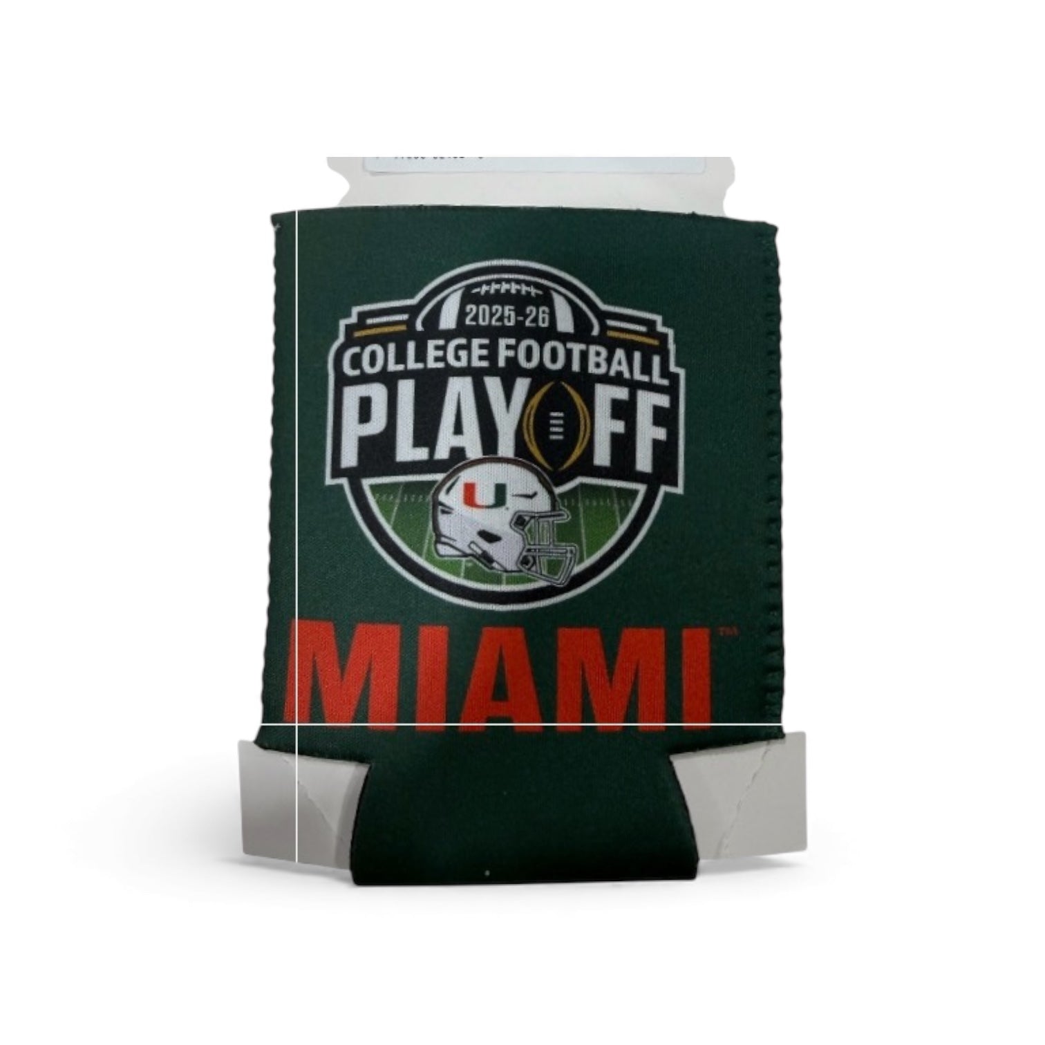 Miami Hurricanes CFP College Football Playoffs Can Holder Koozie - Green