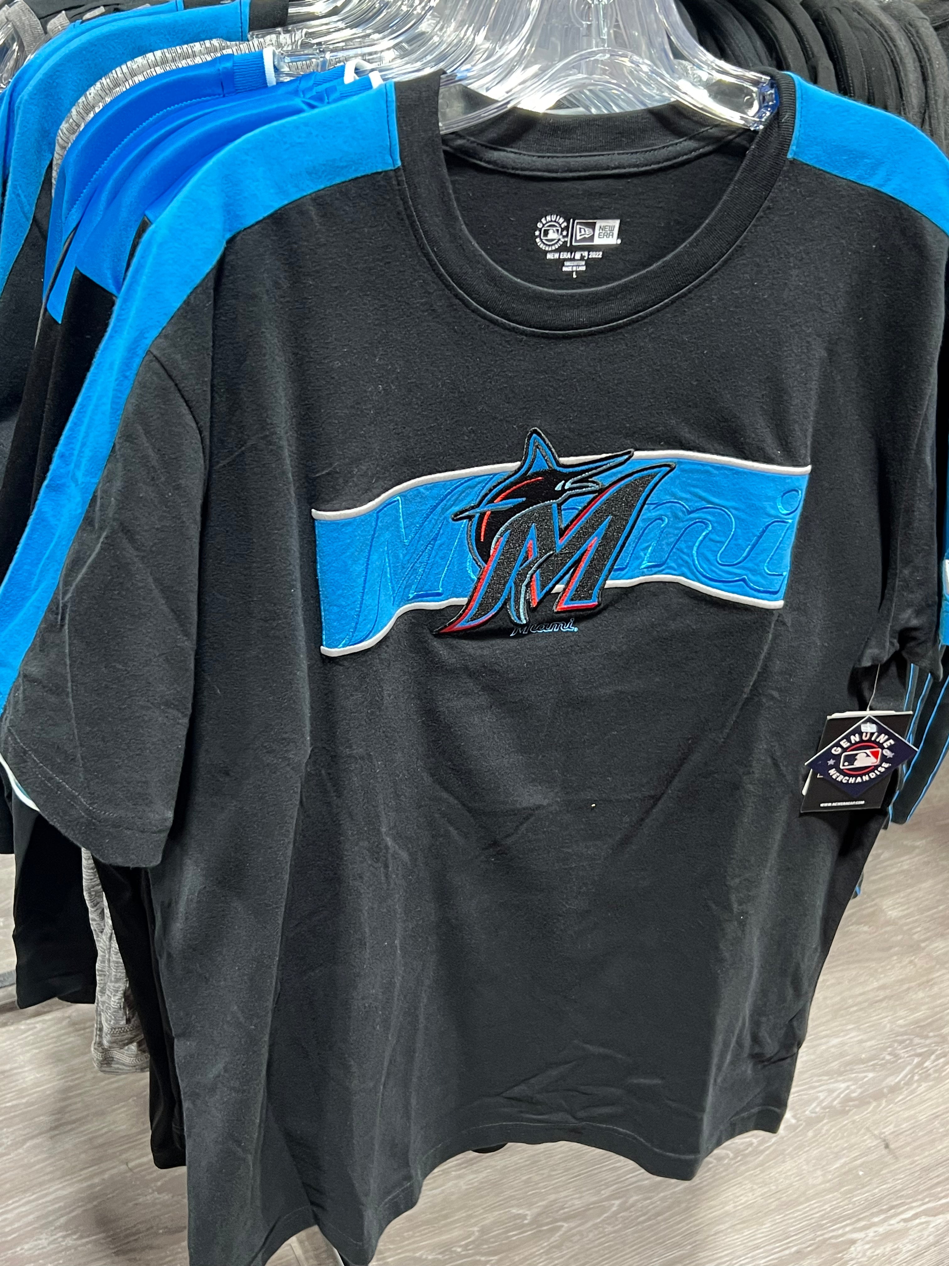 Miami Marlins New Era Tonal Band T-Shirt - Black