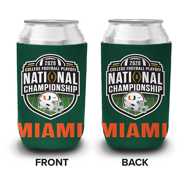 Pre-Order Miami Hurricanes CFP National Championship Game Can Holder Koozie - Green