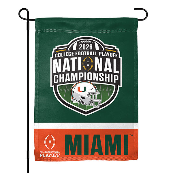Miami Hurricanes CFP National Championship Game Garden Flag 13 x 18 - Green