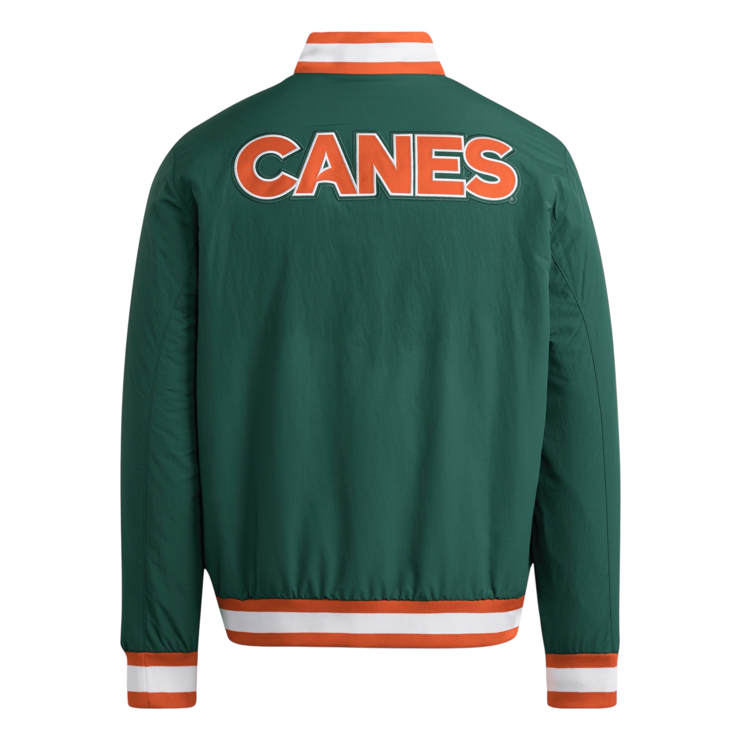 Miami Hurricanes adidas 2025 Old English M Baseball Coaches Jacket - Green