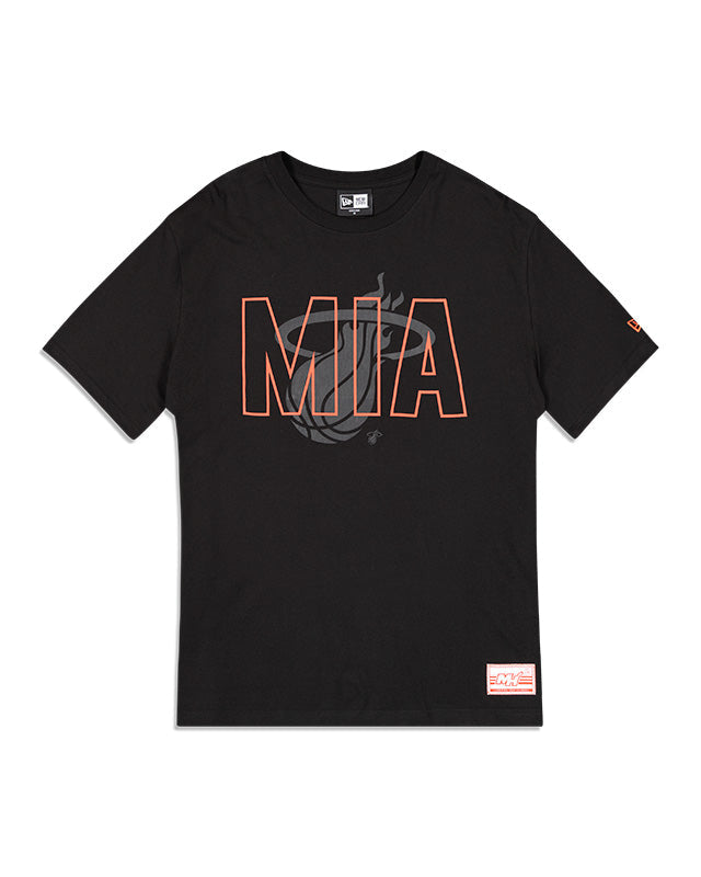 Miami Heat New Era 2023 City Edition MIA T-Shirt - Black