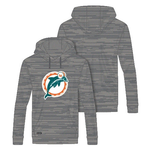 Miami Dolphins NFL Combine Retro Position One Hoodie - Heather Grey