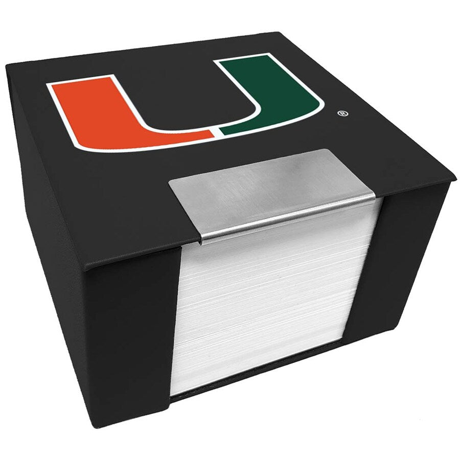 Miami Hurricanes Memo Cube w/Notes - Black