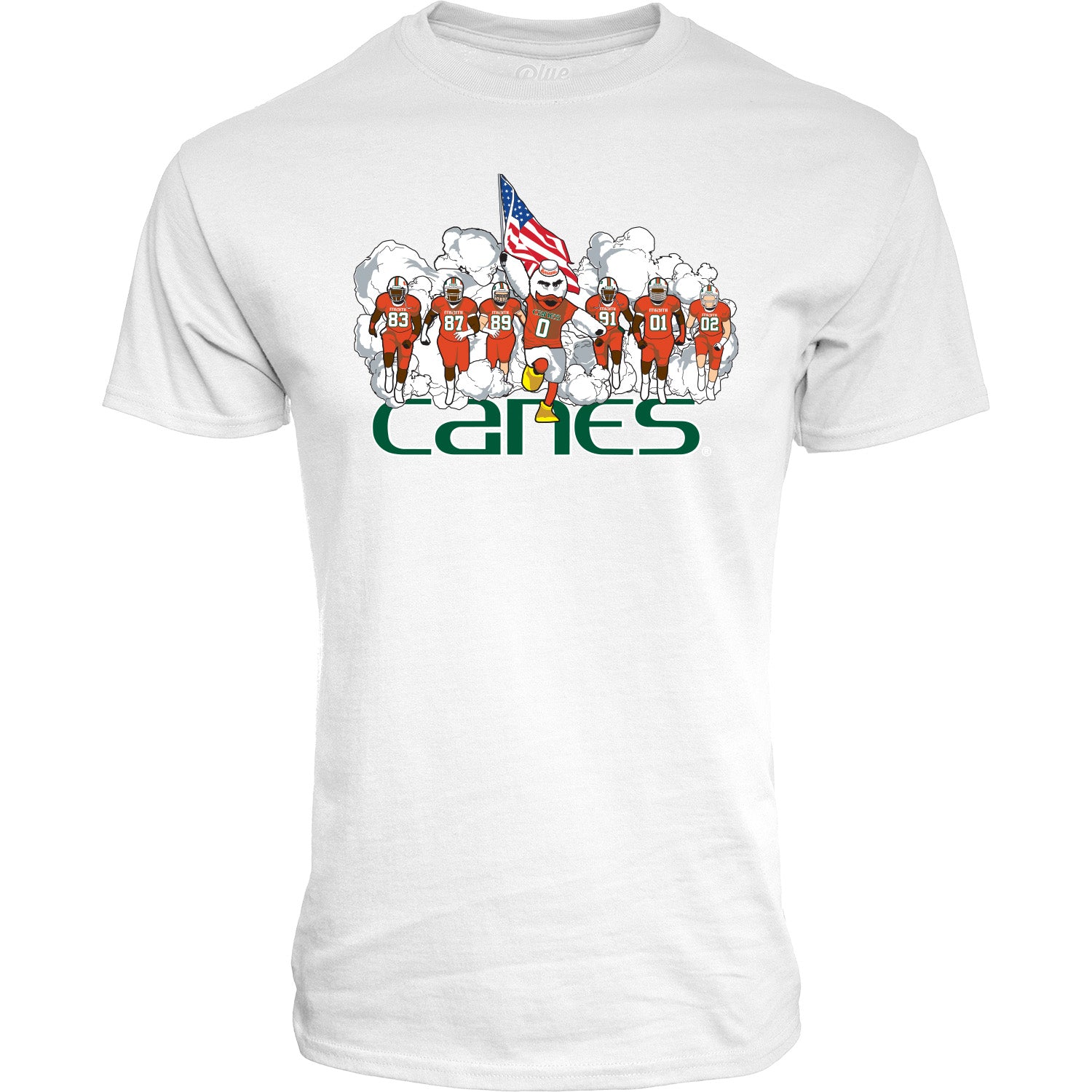 Miami Hurricanes Sebastian Running Smoke T-Shirt - White