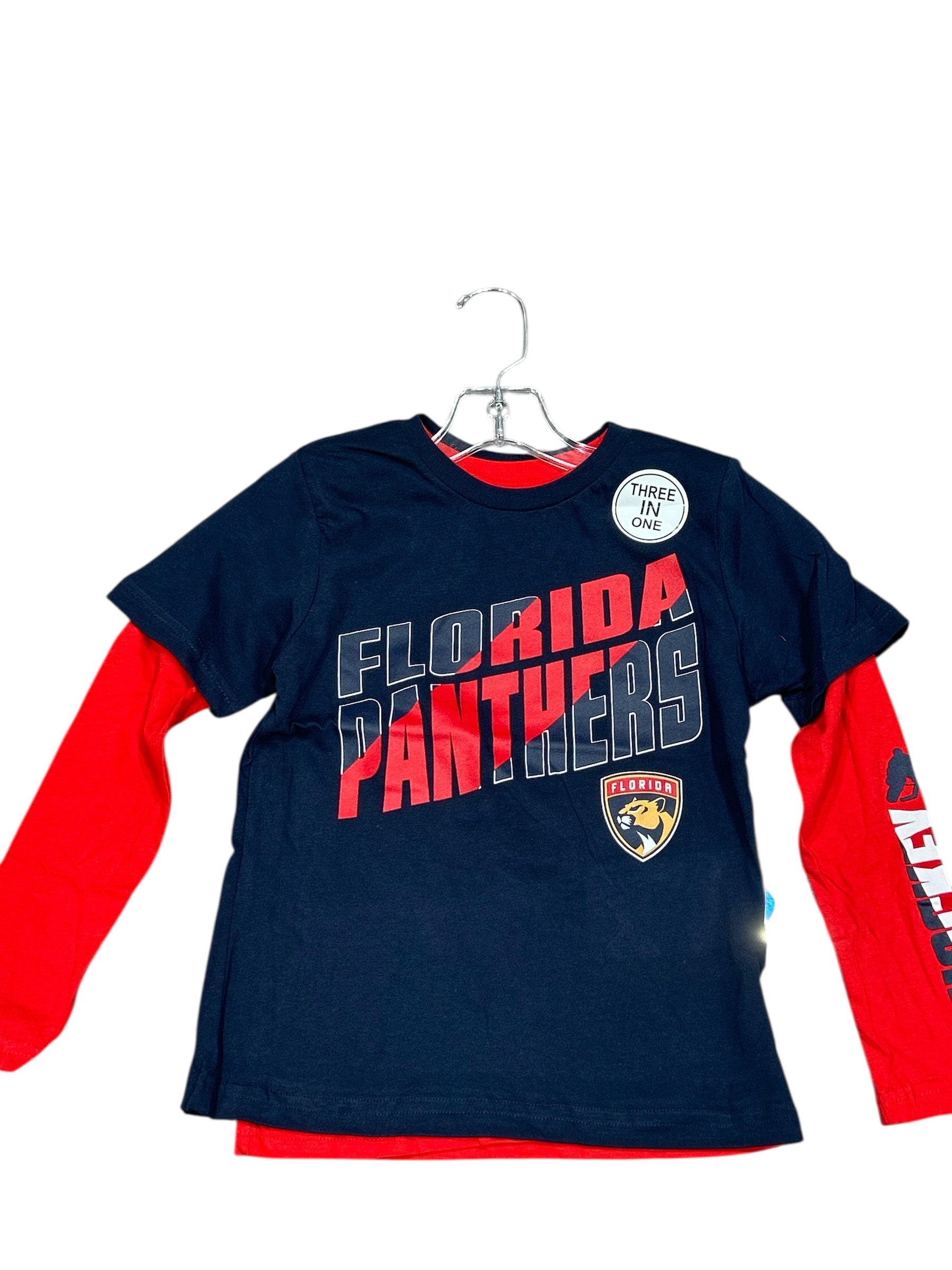 Florida Panthers Youth 3 in 1 Winning Fan T-Shirt - Blue/Red