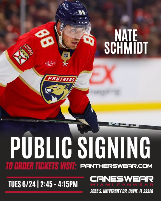 Nate Schmidt Florida Panthers Public Signing