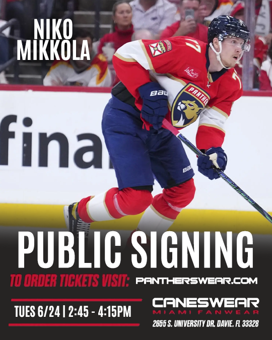 Niko Mikkola Florida Panthers Public Signing