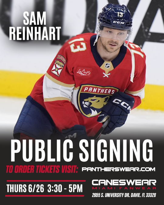 Sam Reinhart Florida Panthers Public Signing