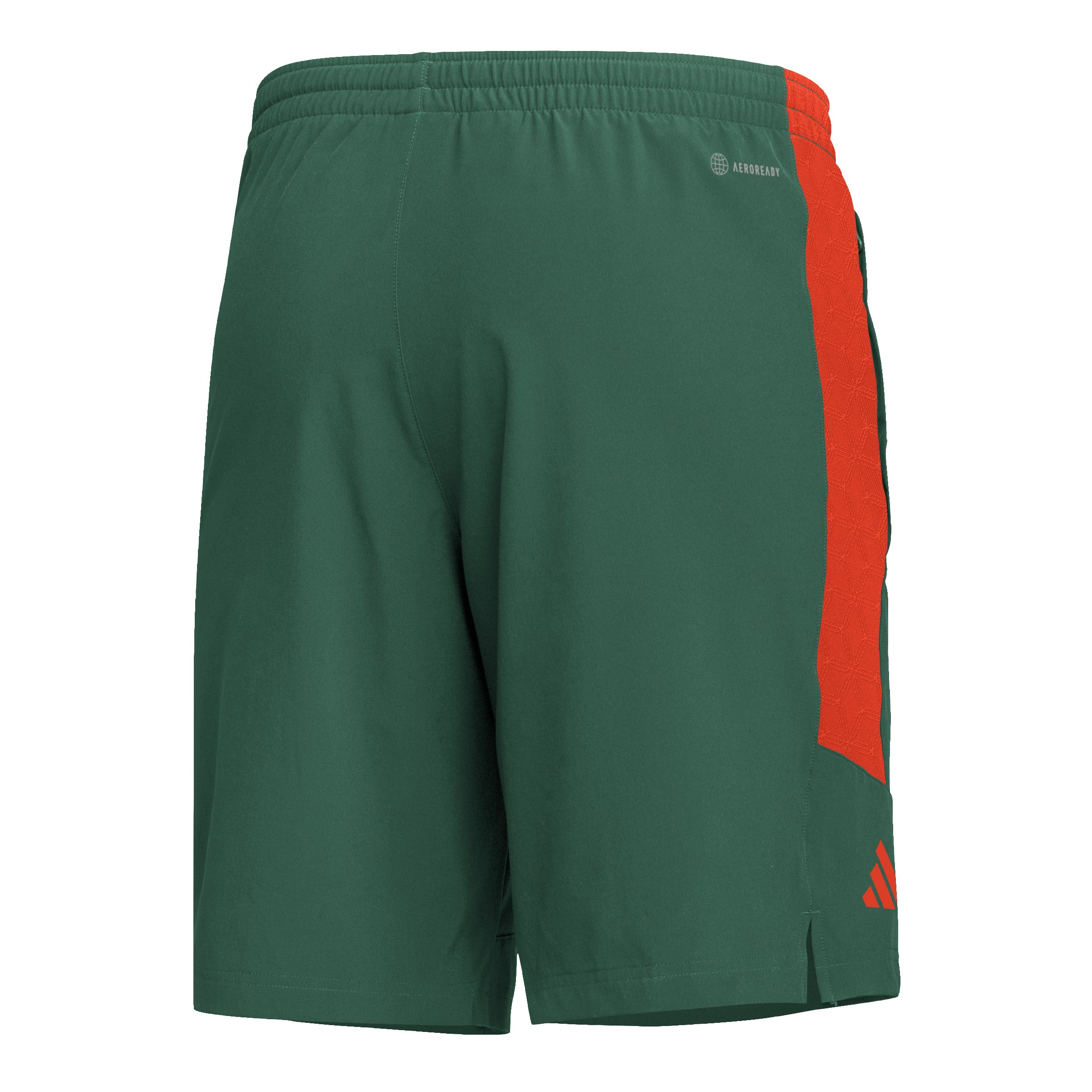 Miami Hurricanes 2023 adidas 9 Inch Woven Aeroready Shorts - Green