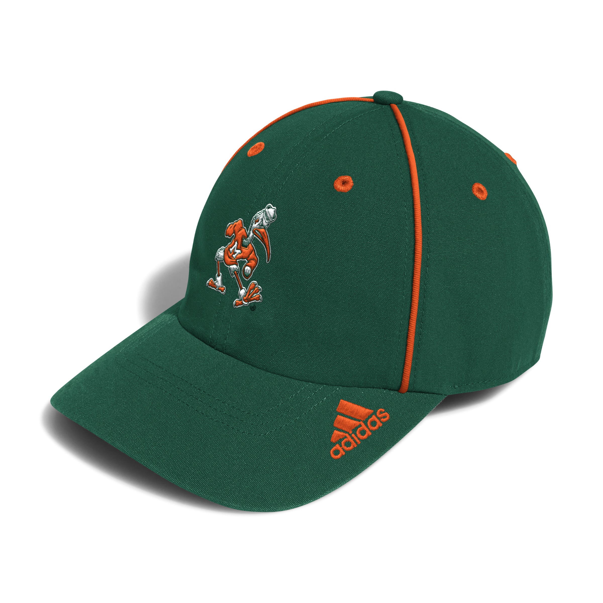 Miami Hurricanes adidas 2024 Sebastian Slouch Adjustable Hat - Green
