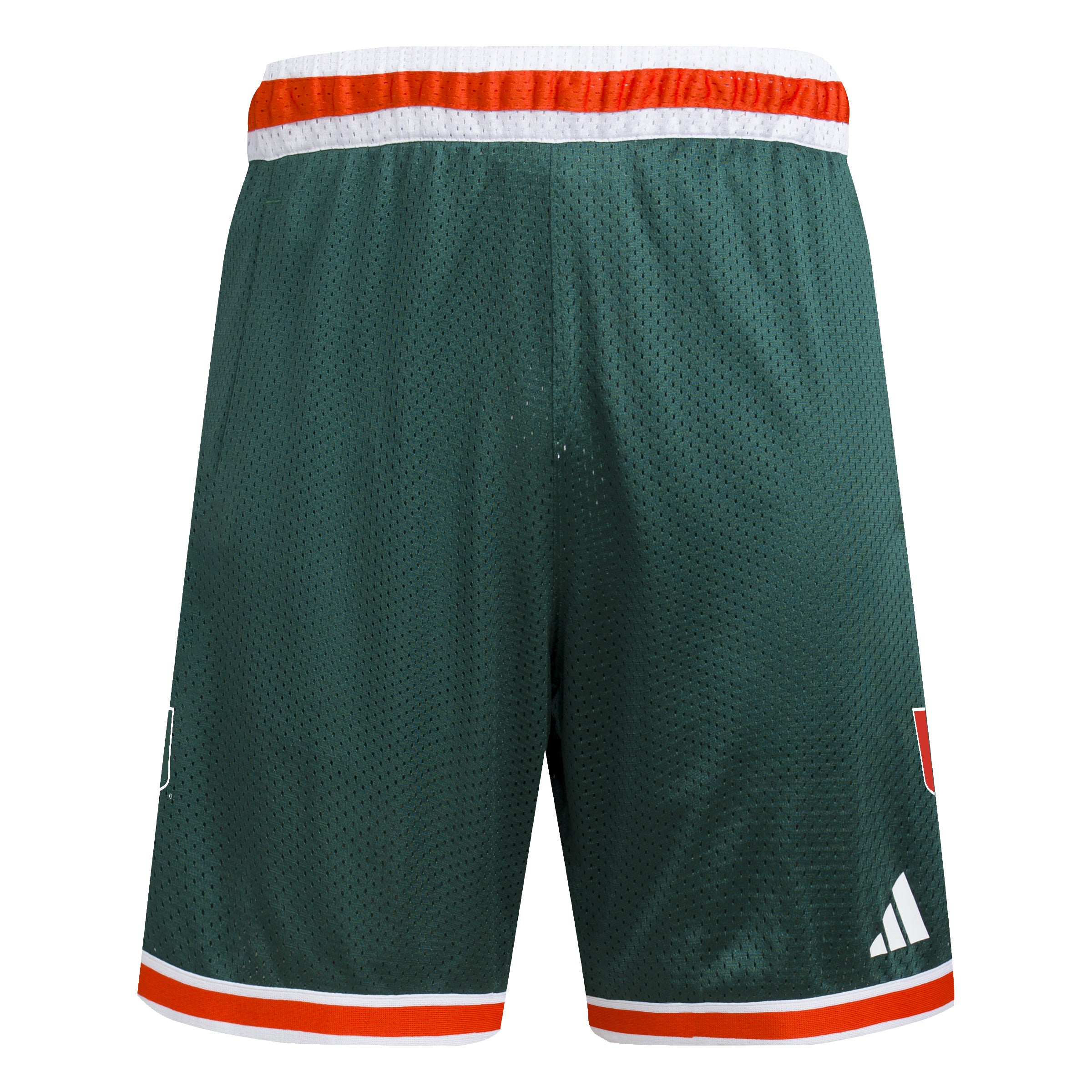 Miami Hurricanes adidas 2025 Swingman Mesh Basketball Shorts - Green