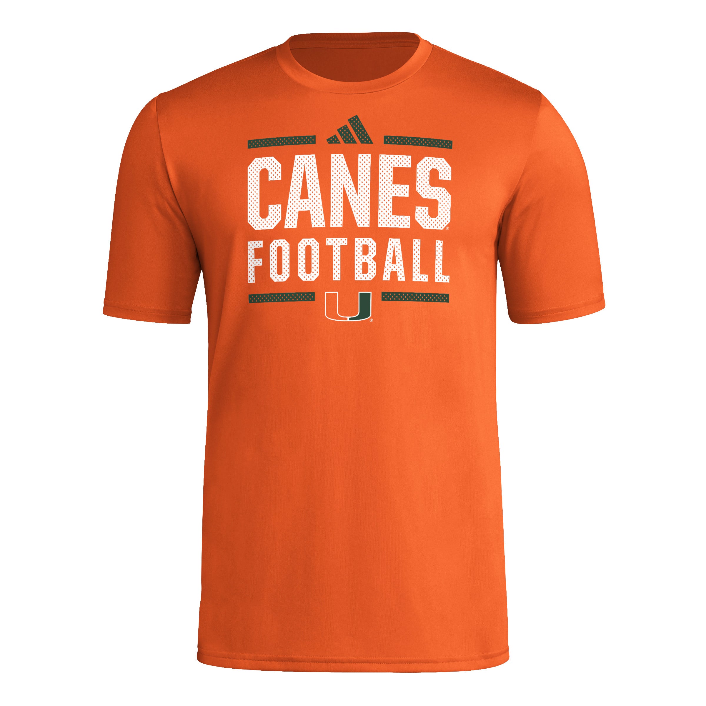 Miami Hurricanes adidas 2024 Locker Football Pregame T Shirt Orange