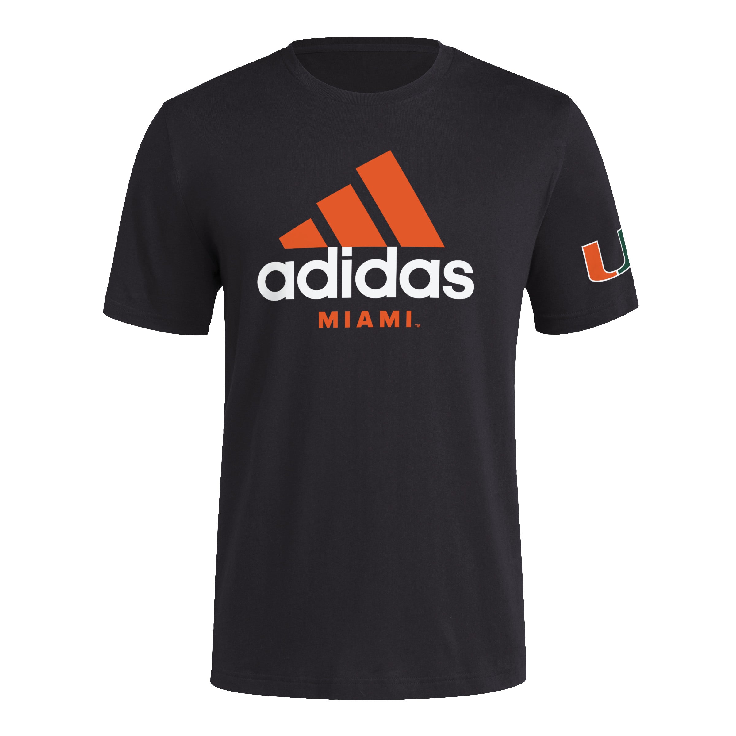 Miami Hurricanes adidas Stripe Up Fresh T-Shirt - Black