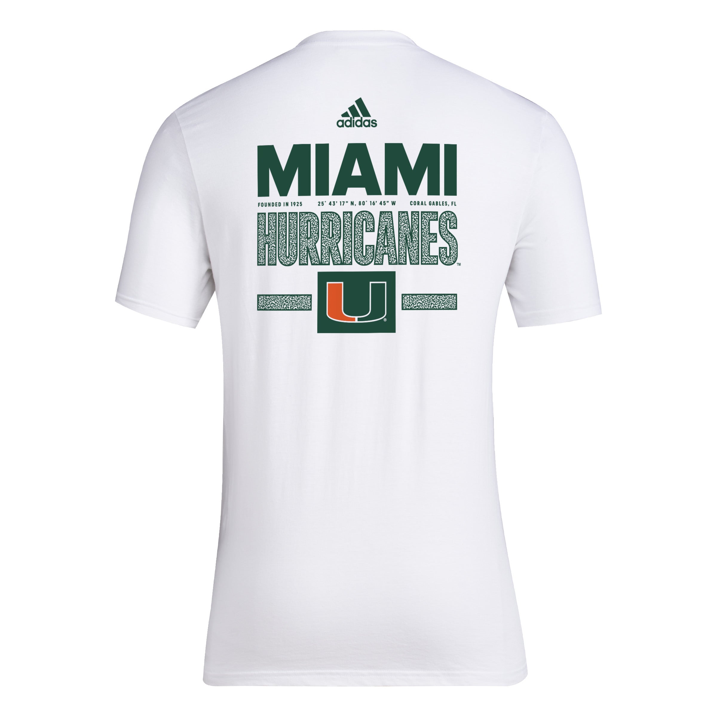Miami Hurricanes adidas 2024 Coordinates Fresh T-Shirt - White