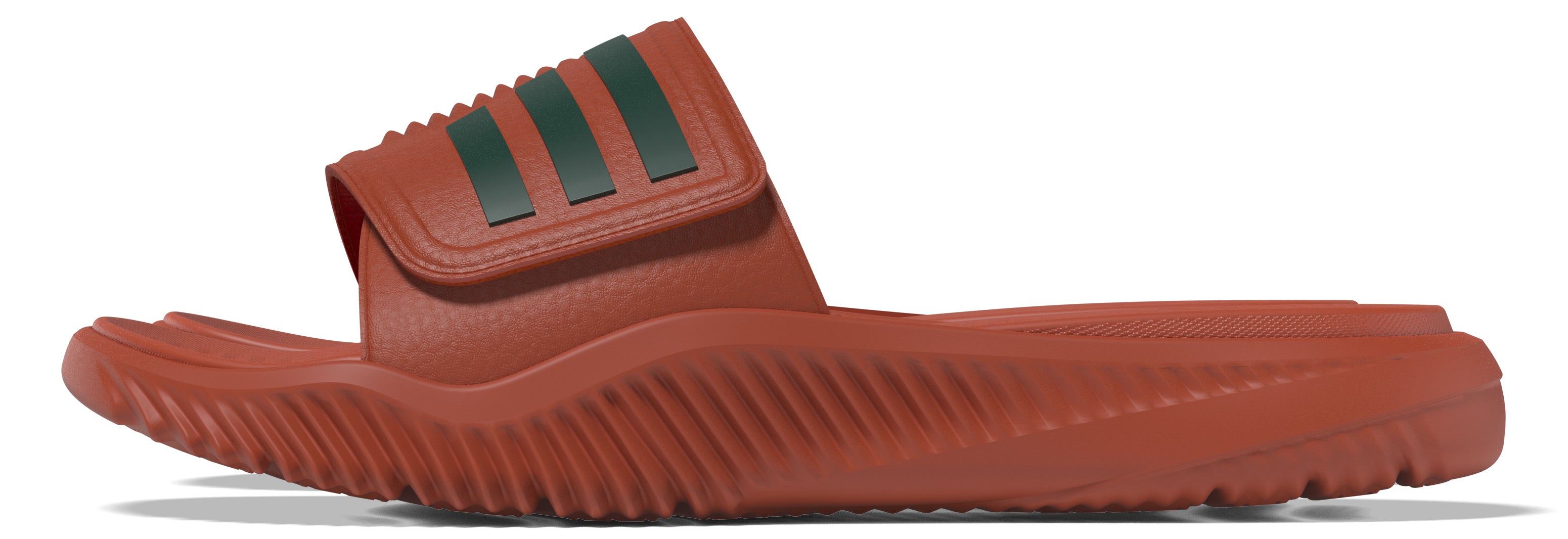 Miami Hurricanes adidas Unisex Alphabounce 2.0 Slide Sandals - Orange