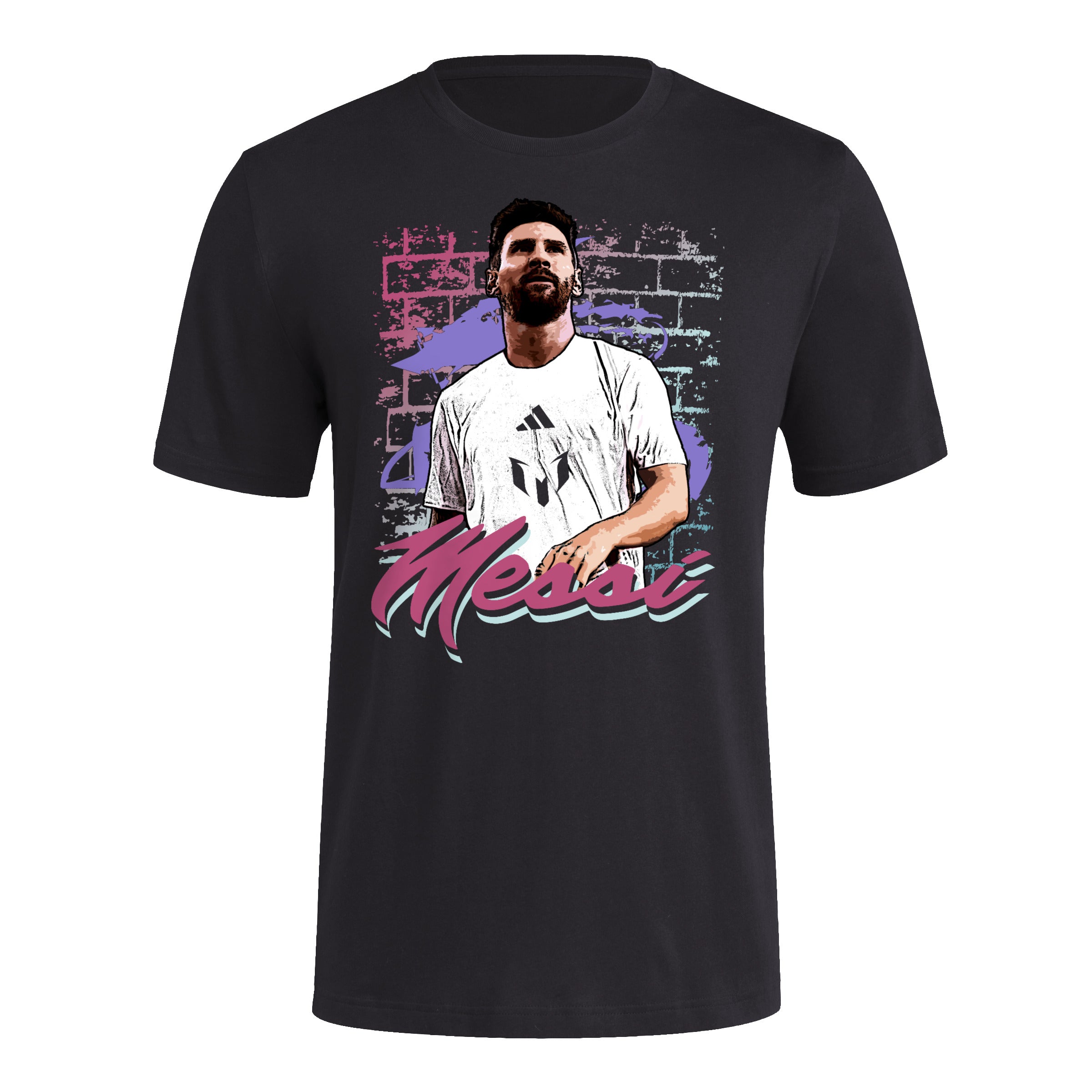 Inter Miami CF adidas Lionel Messi x 3.0 Wall Mural T-Shirt - Black