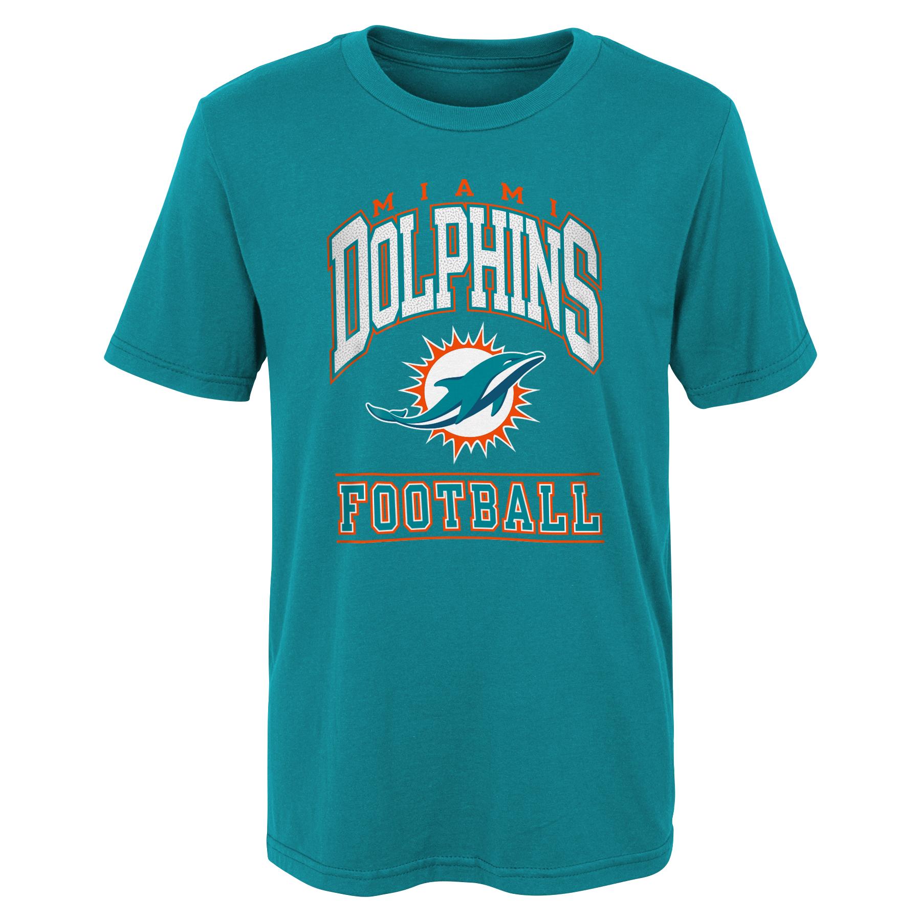 Miami Dolphins Youth Kids Big Blocker T Shirt Aqua