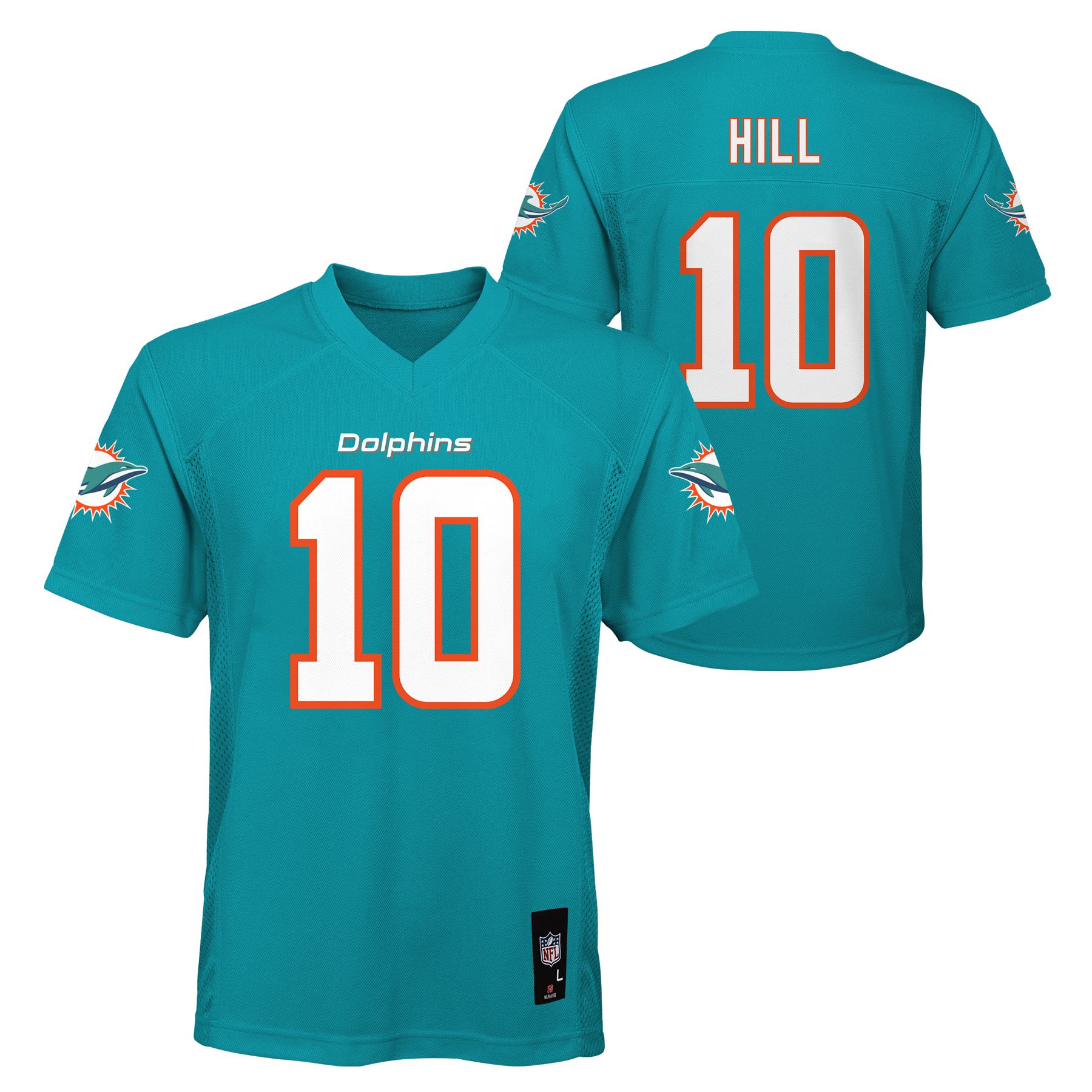 Men's Miami Dolphins Tyreek Hill Nike Aqua Player Name & Number T-Shirt