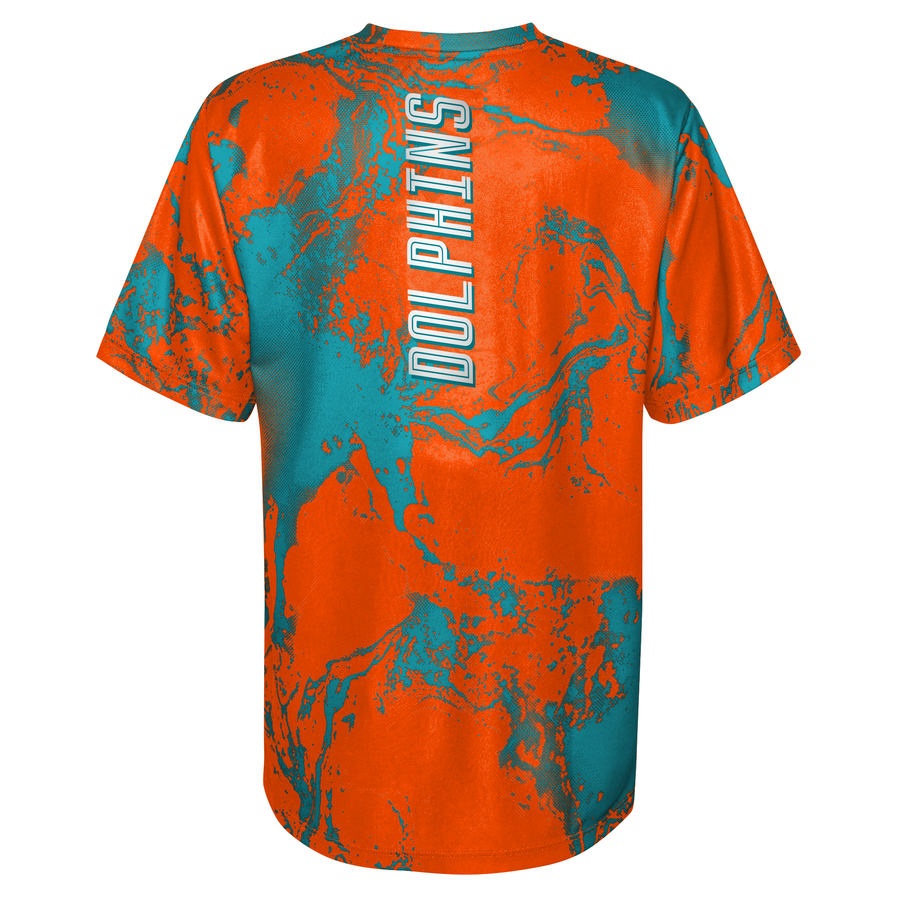 Miami Dolphins Youth In The Mix Dri-Tek T-Shirt - Aqua / Orange