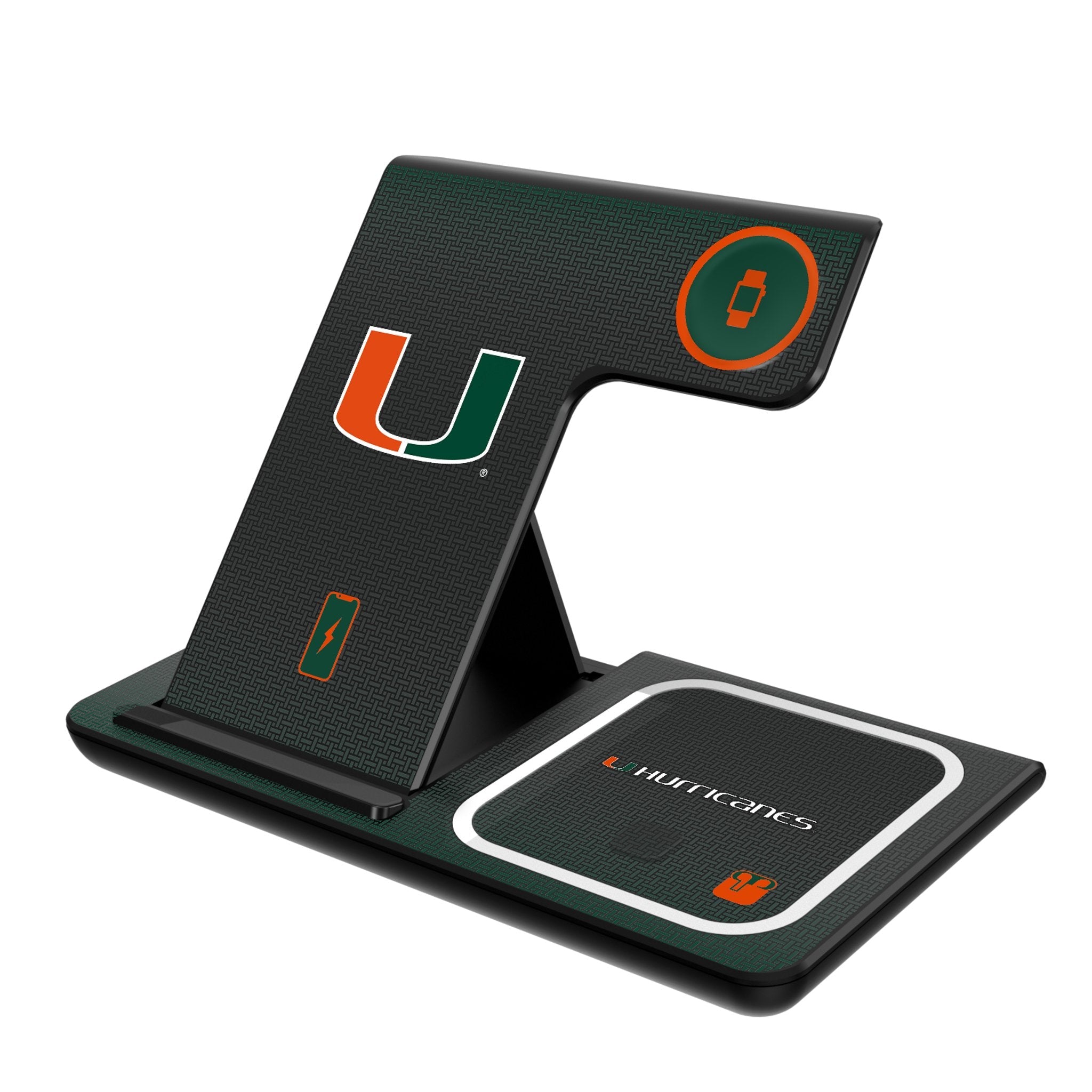 Miami Hurricanes Linen 3 in 1 Charging Station